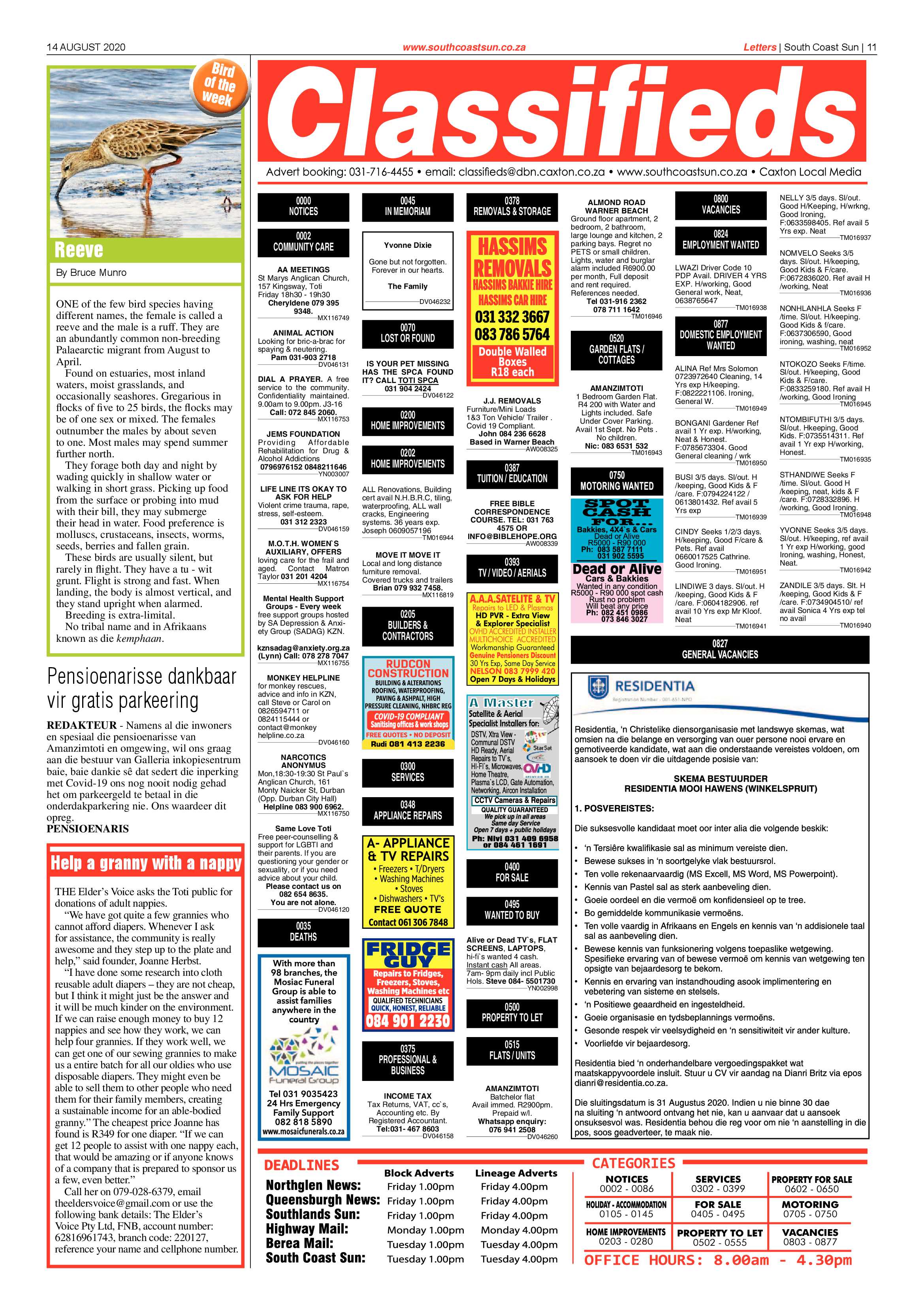 South Coast Sun 14 August 2020 page 11