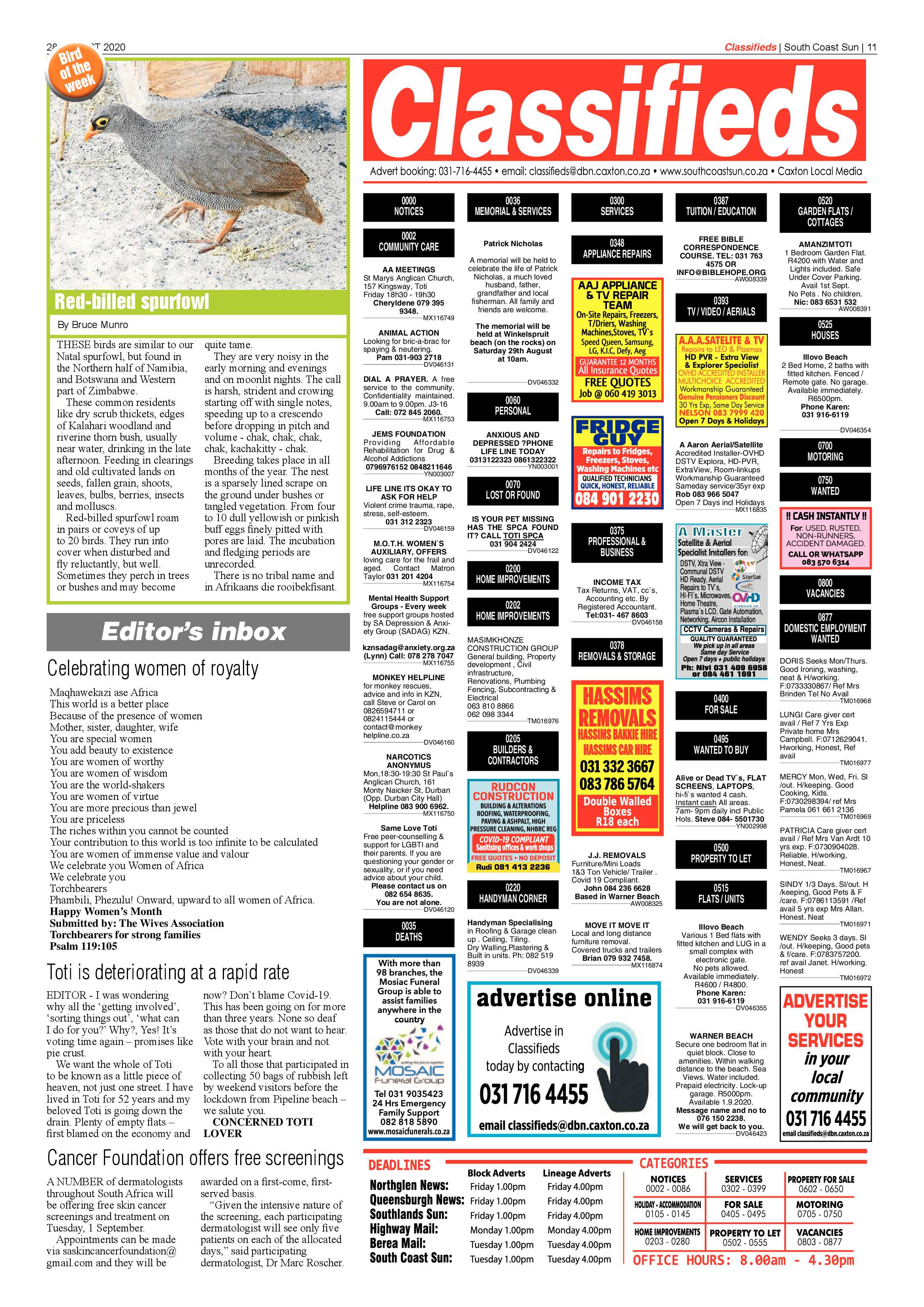 South Coast Sun 28 August 2020 page 11