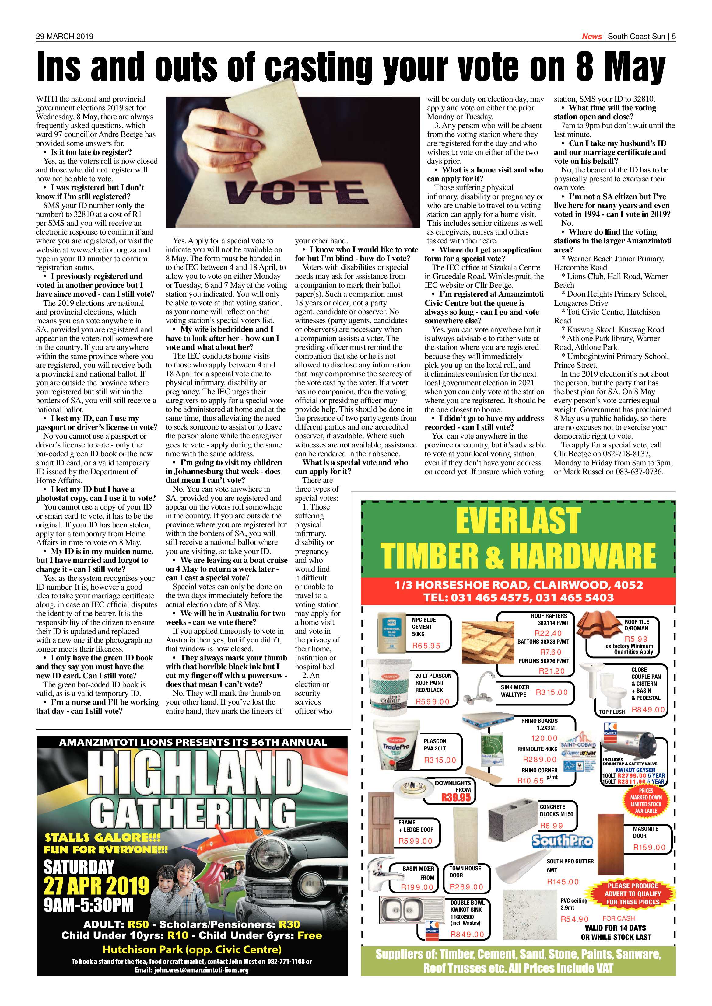 29 March 2019 page 5