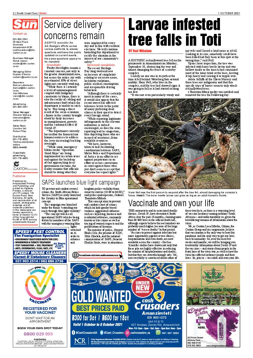 South Coast Sun 01 October 2021 page 2