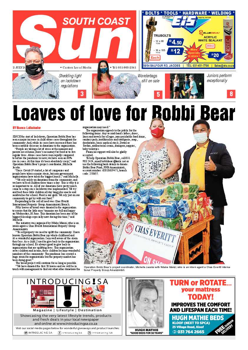 South Coast Sun 02 July 2021 page 1