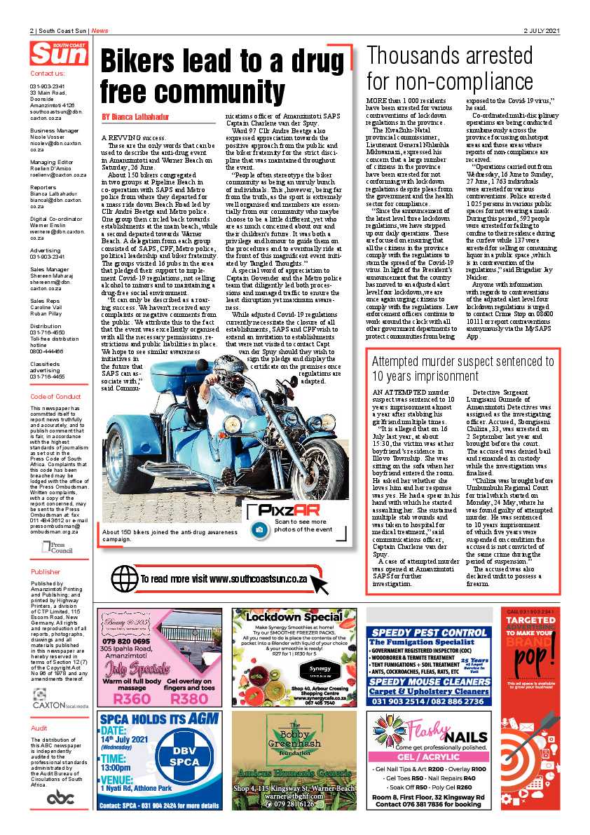 South Coast Sun 02 July 2021 page 2