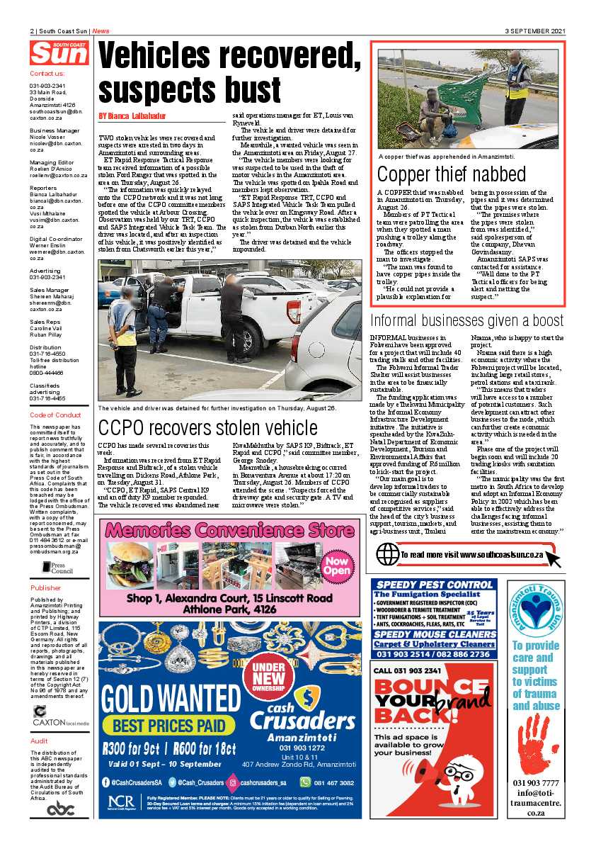 South Coast Sun 03 September 2021 page 2