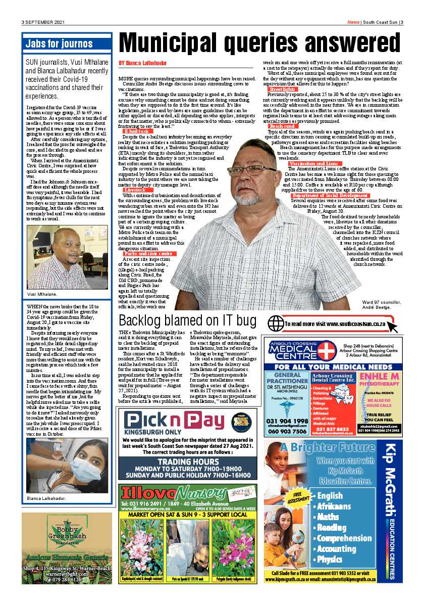 South Coast Sun 03 September 2021 page 3