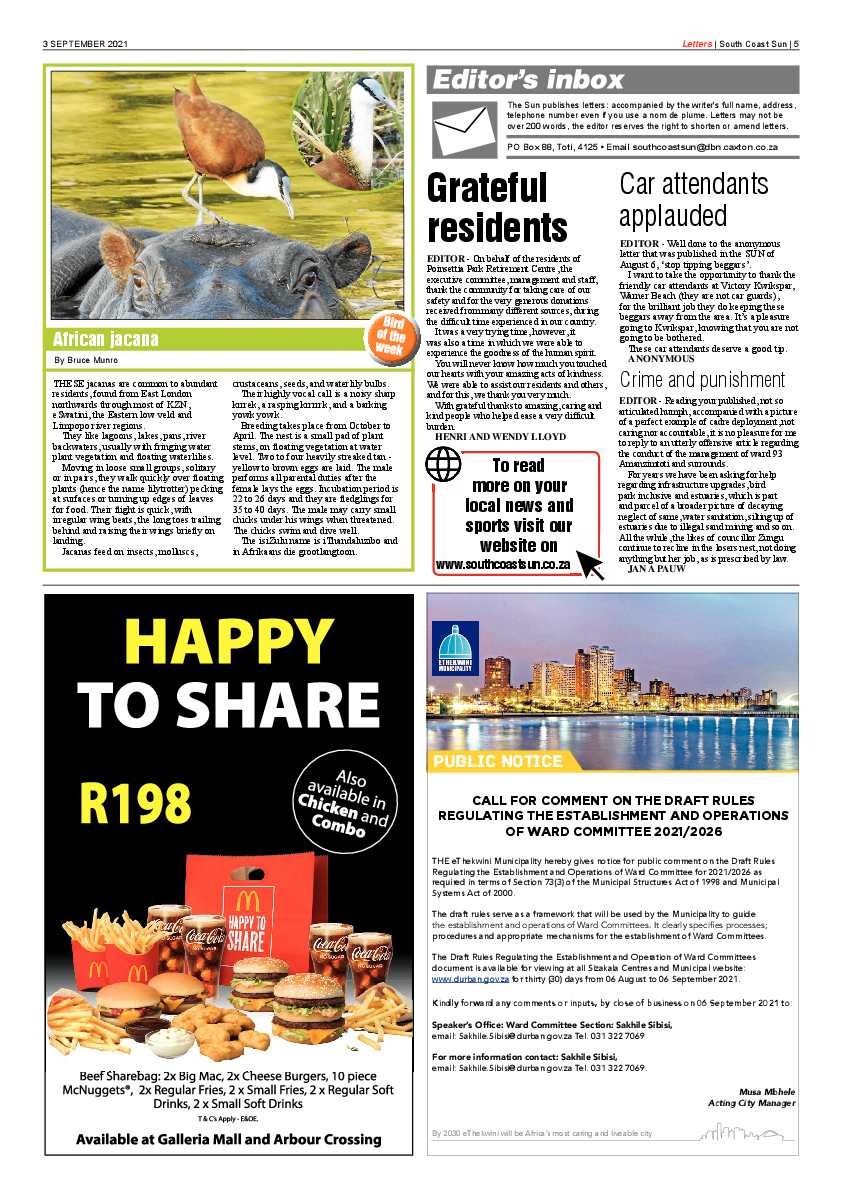 South Coast Sun 03 September 2021 page 5