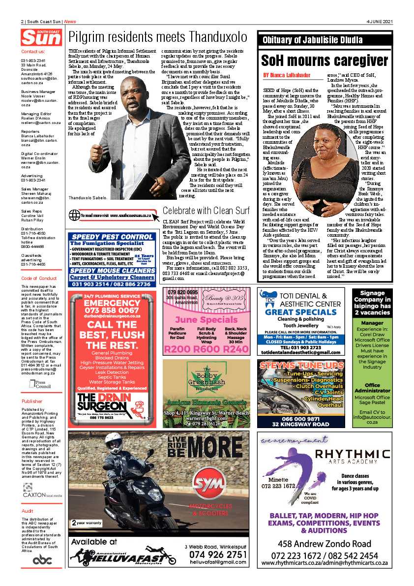 South Coast Sun 04 June 2021 page 2