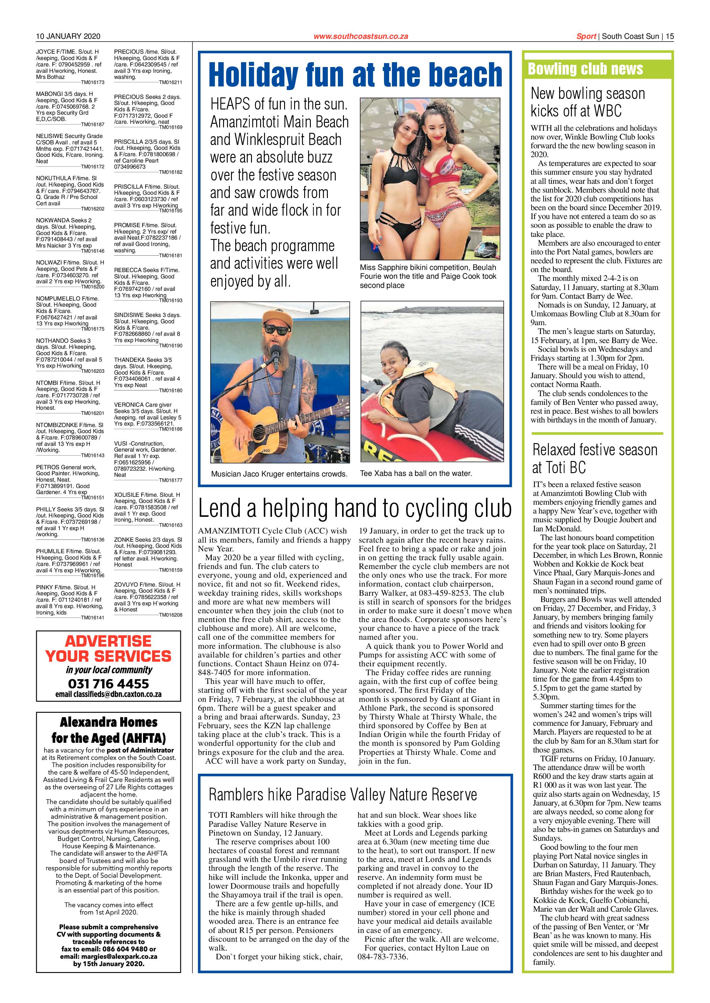 South Coast Sun 10 January 2020 page 15