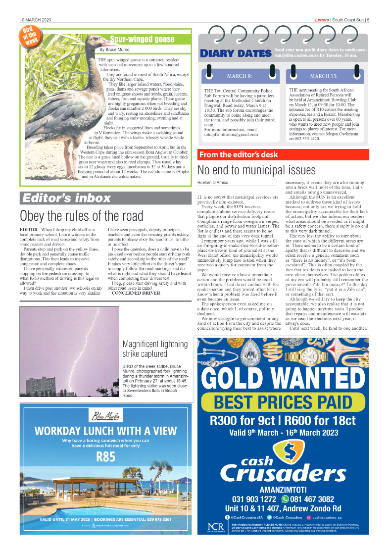 South Coast Sun 10 March 2023 page 5