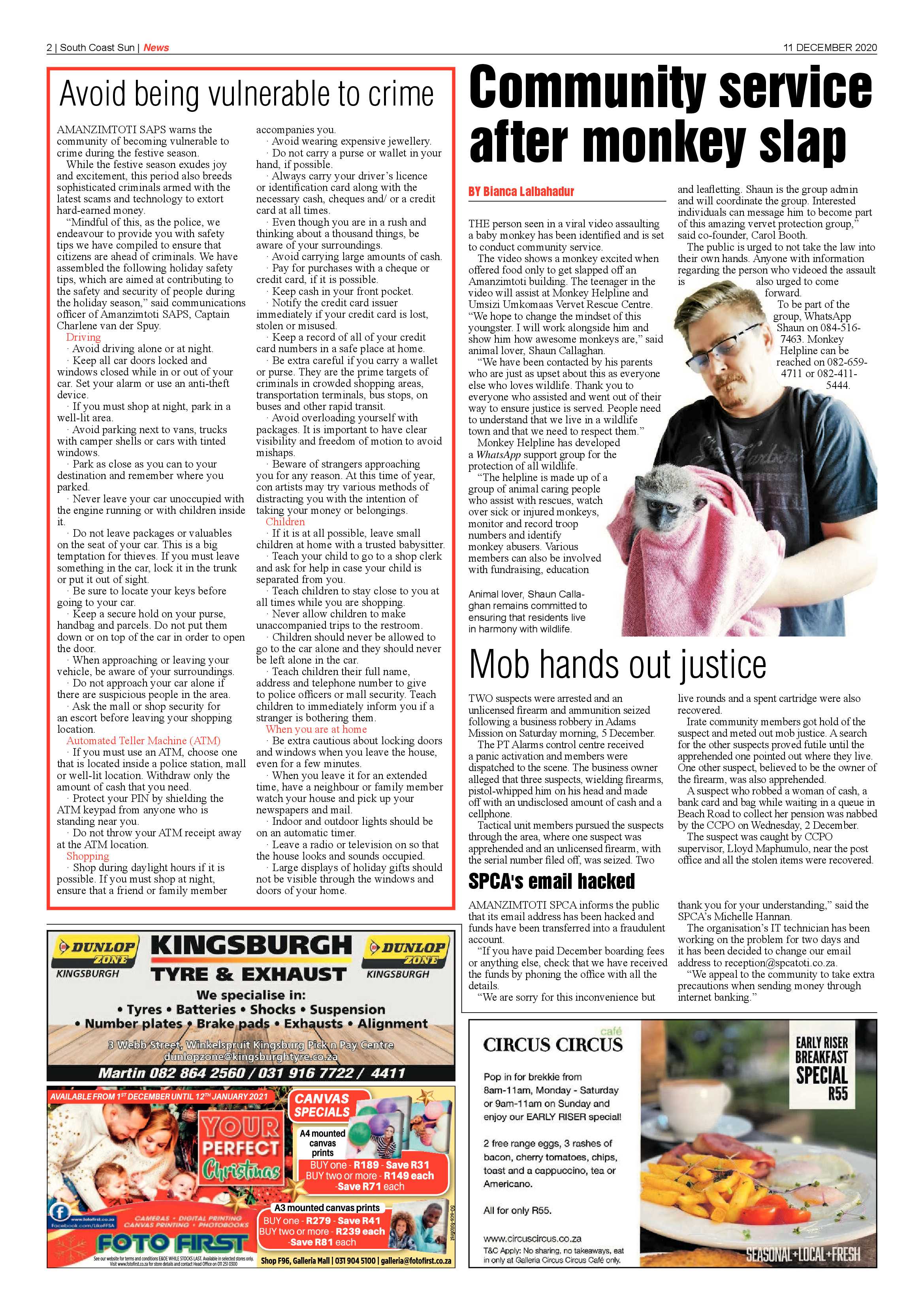 South Coast Sun 11 December 2020 page 2
