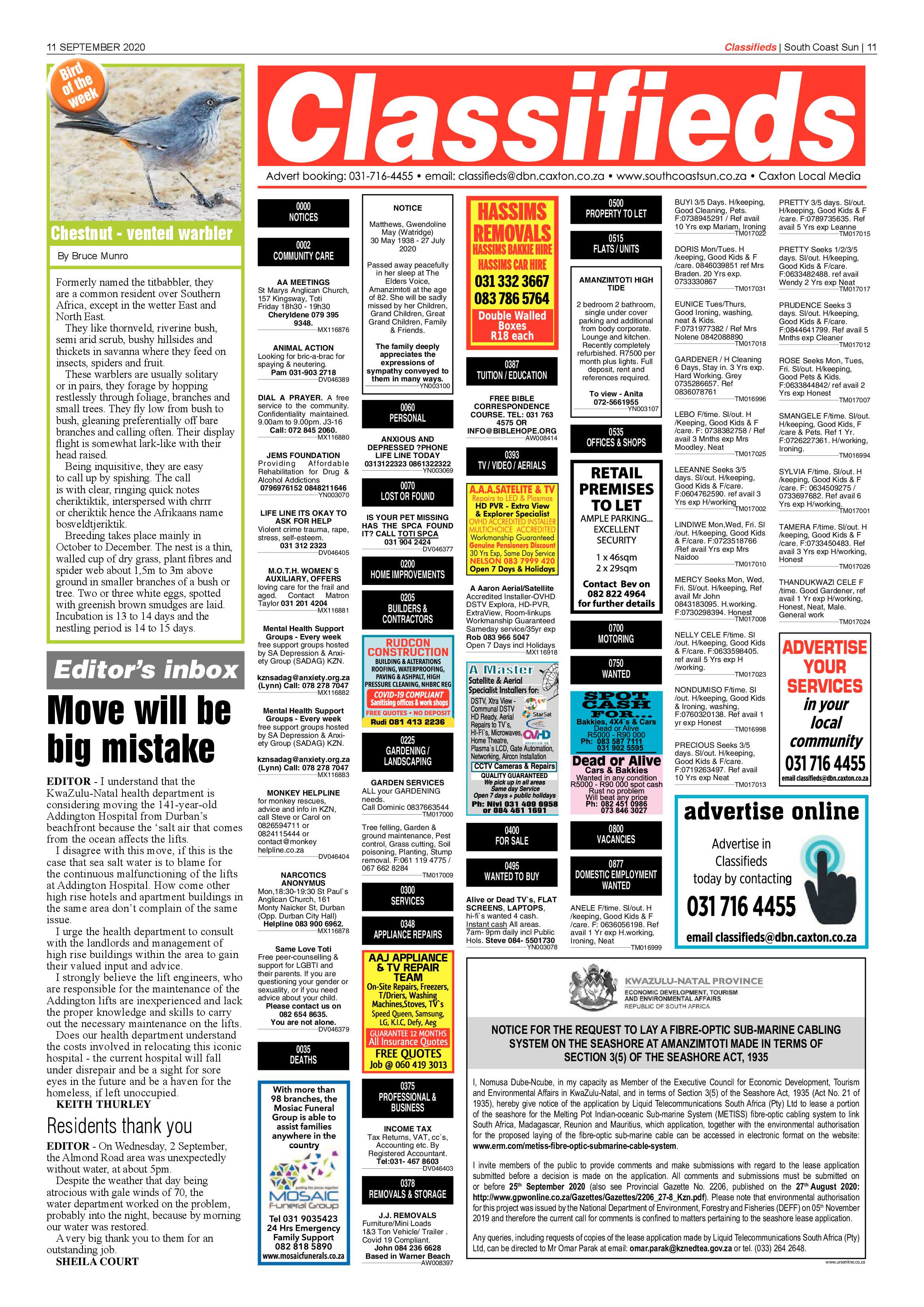 South Coast Sun 11 September 2020 page 11