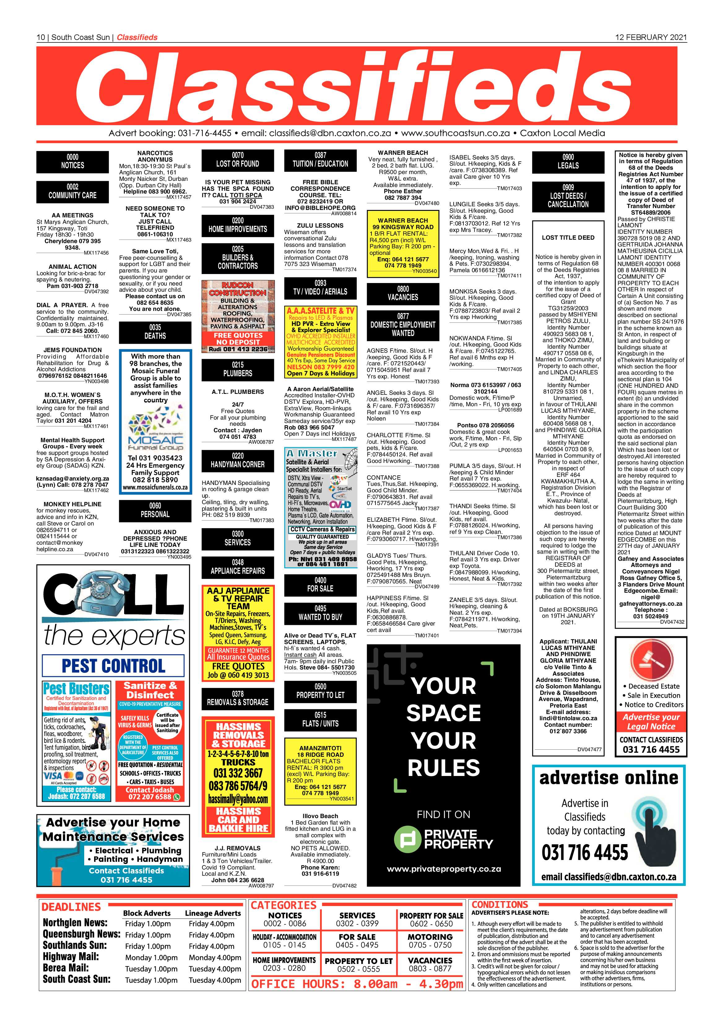 South Coast Sun 12 February 2021 page 10