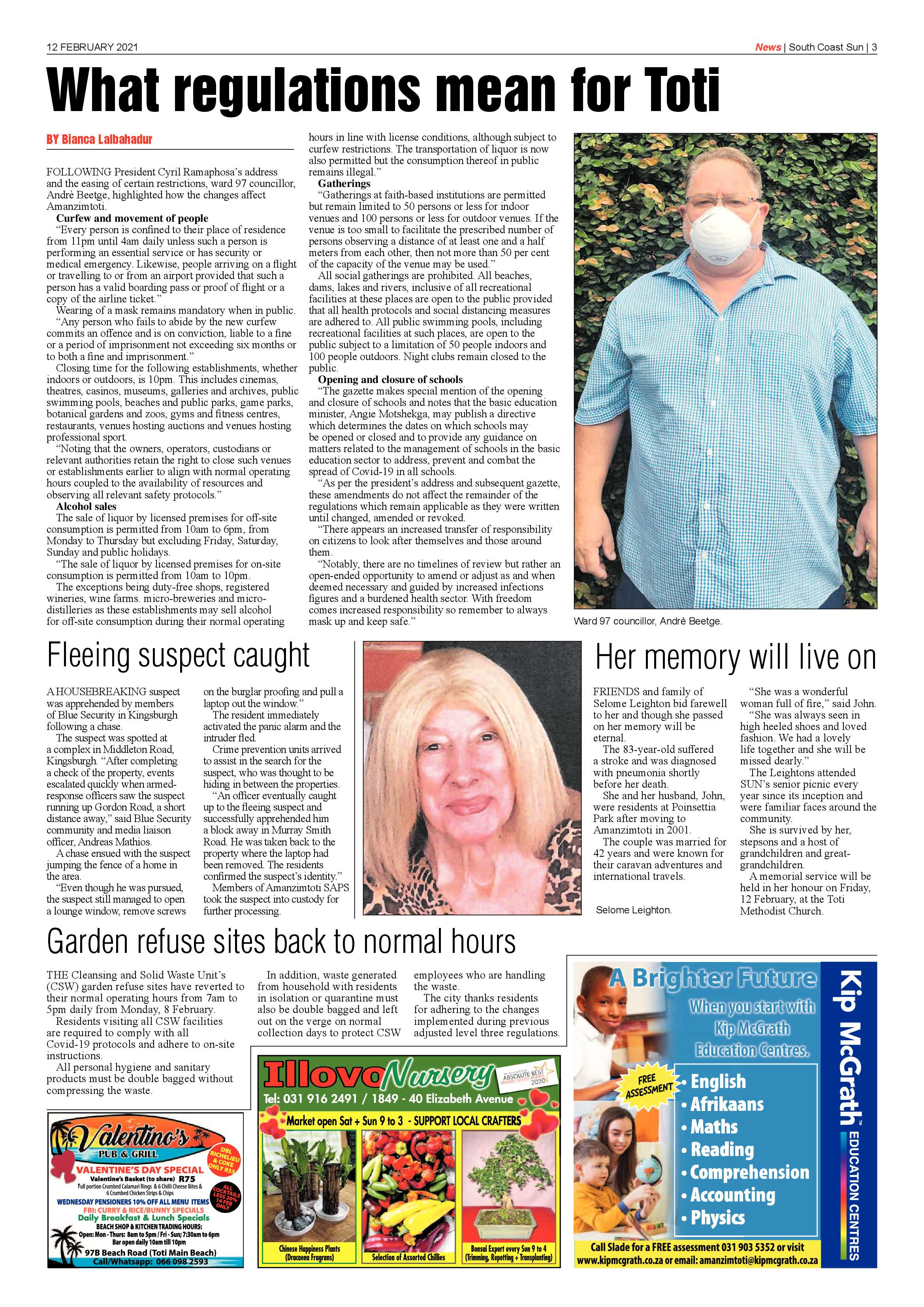 South Coast Sun 12 February 2021 page 3