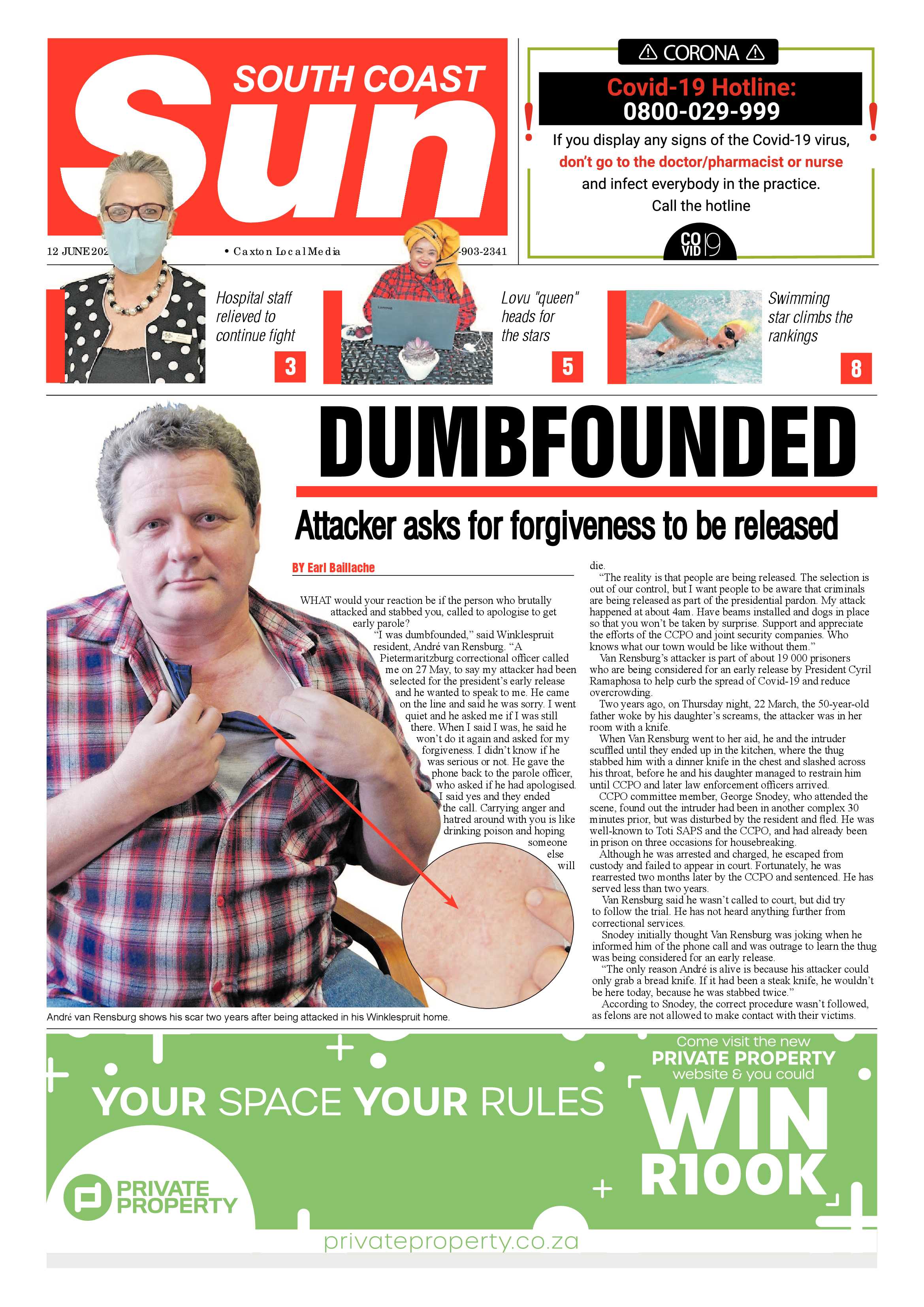 South Coast Sun 12 June 2020 page 1
