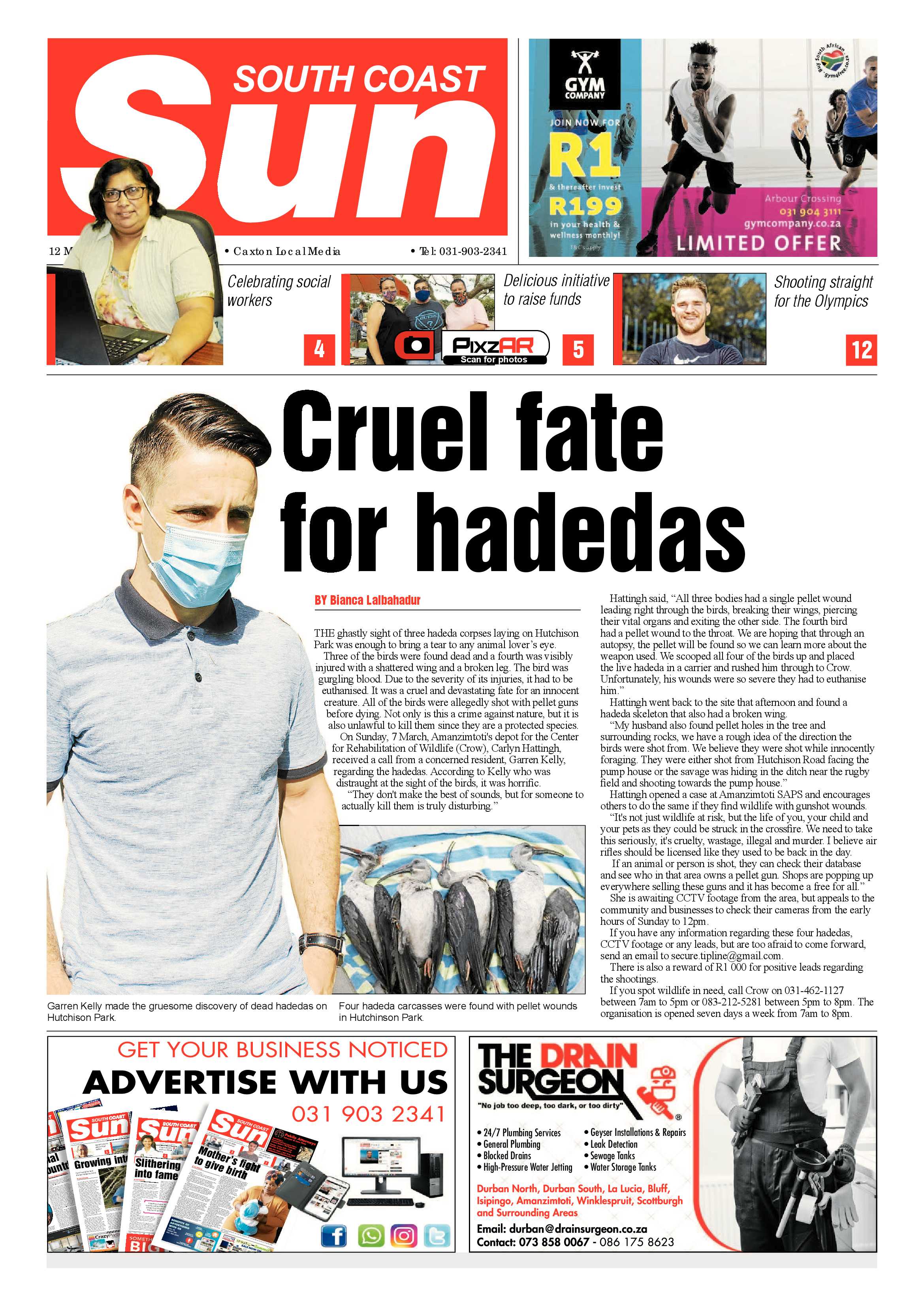 South Coast Sun 12 March 2021 page 1