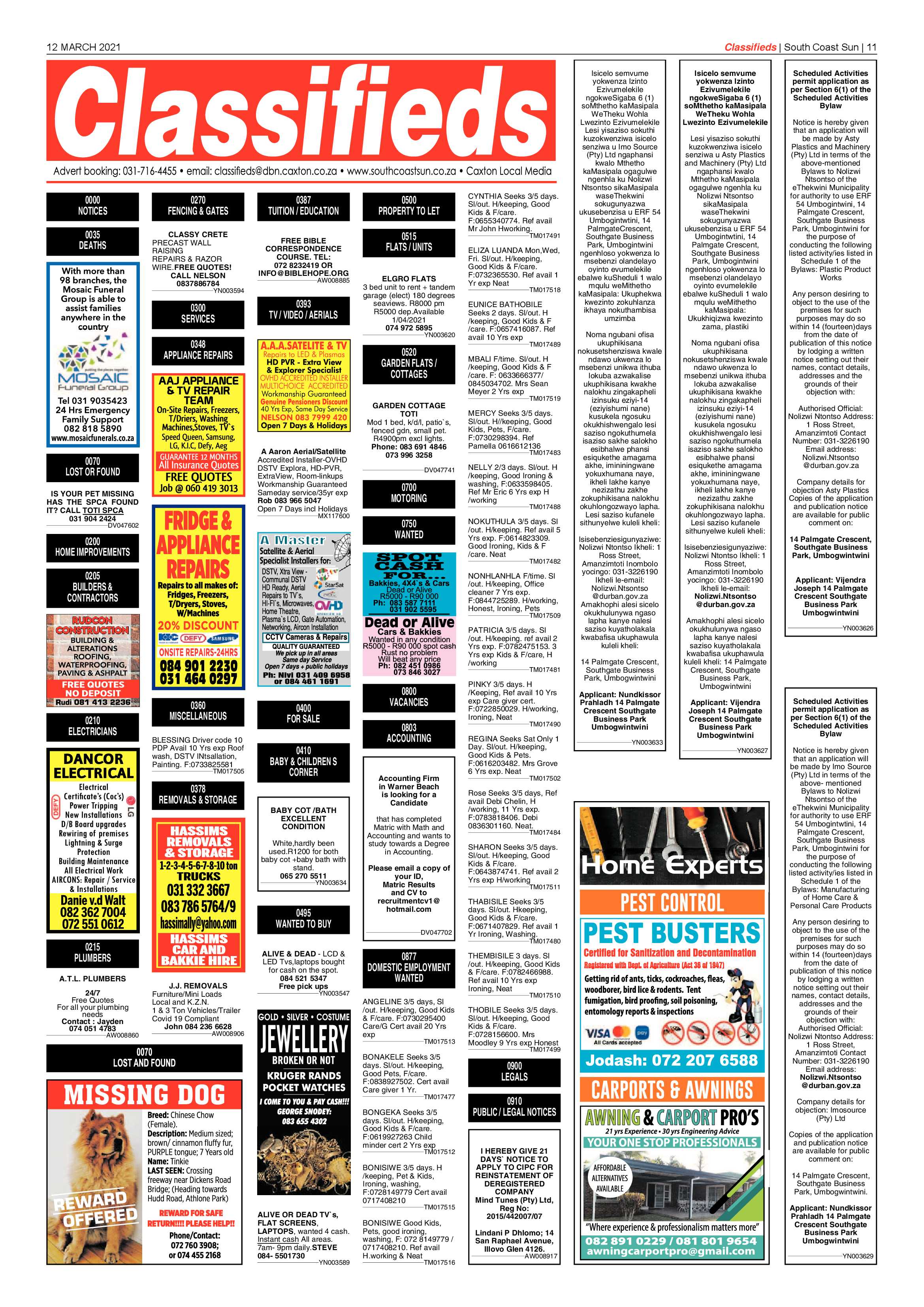 South Coast Sun 12 March 2021 page 11