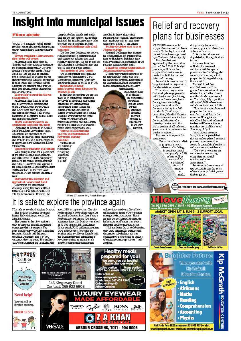 South Coast Sun 13 August  2021 page 3