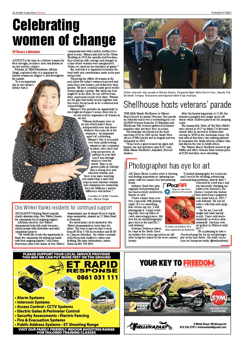 South Coast Sun 13 August  2021 page 4