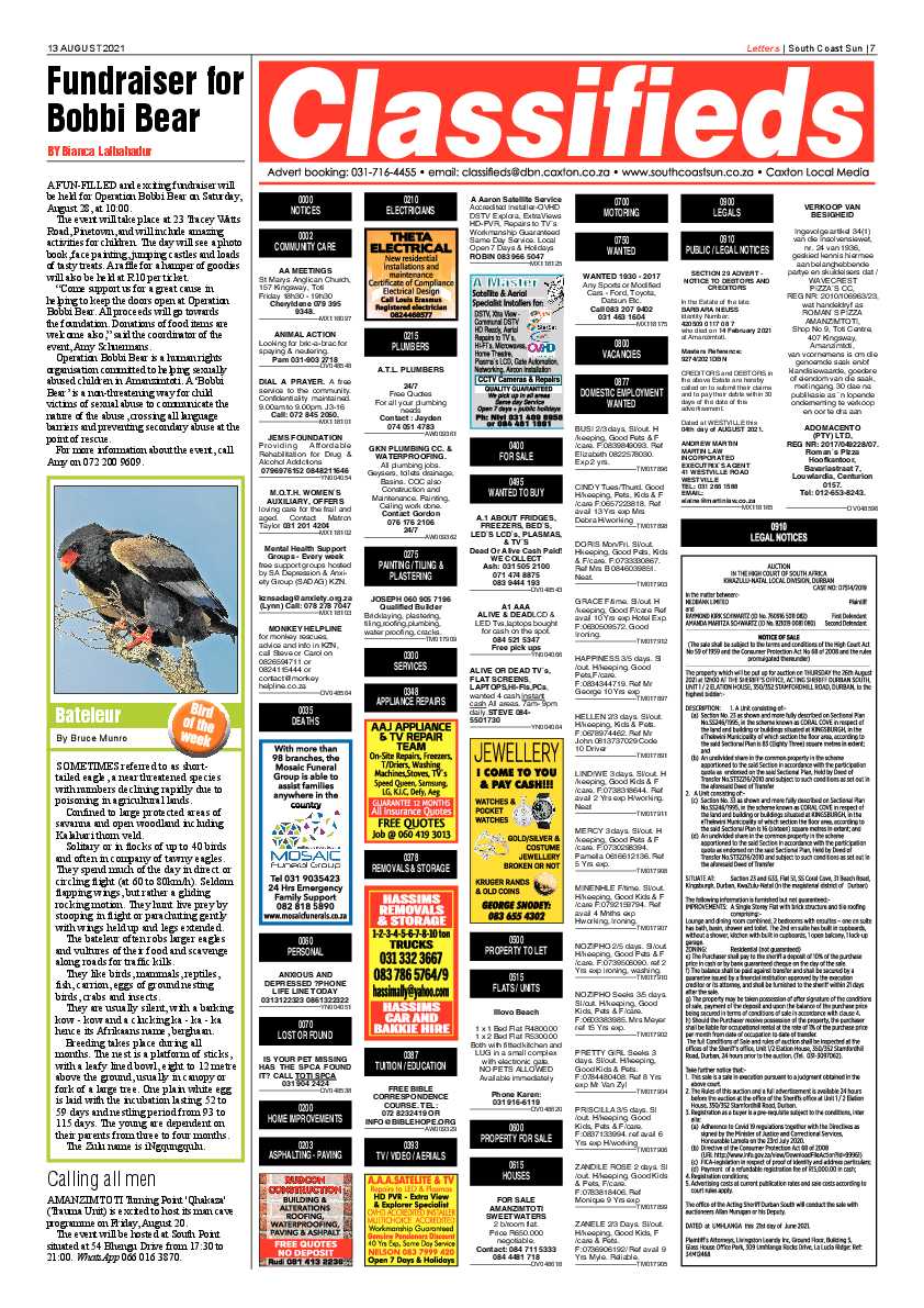 South Coast Sun 13 August  2021 page 7