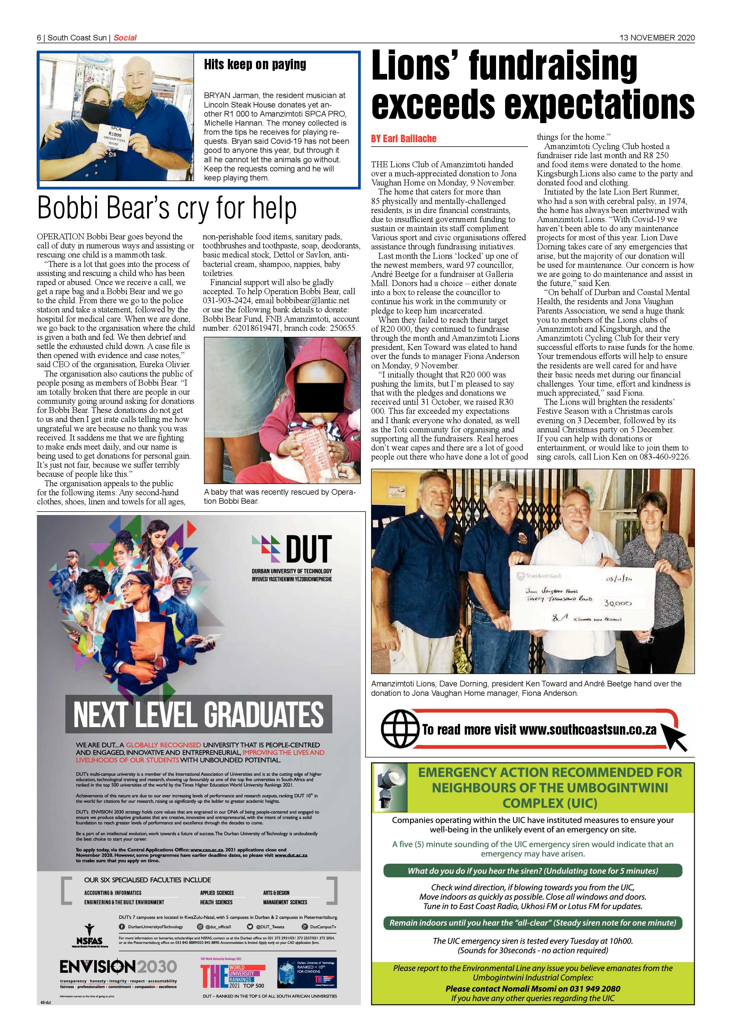 South Coast Sun 13 November 2020 page 6