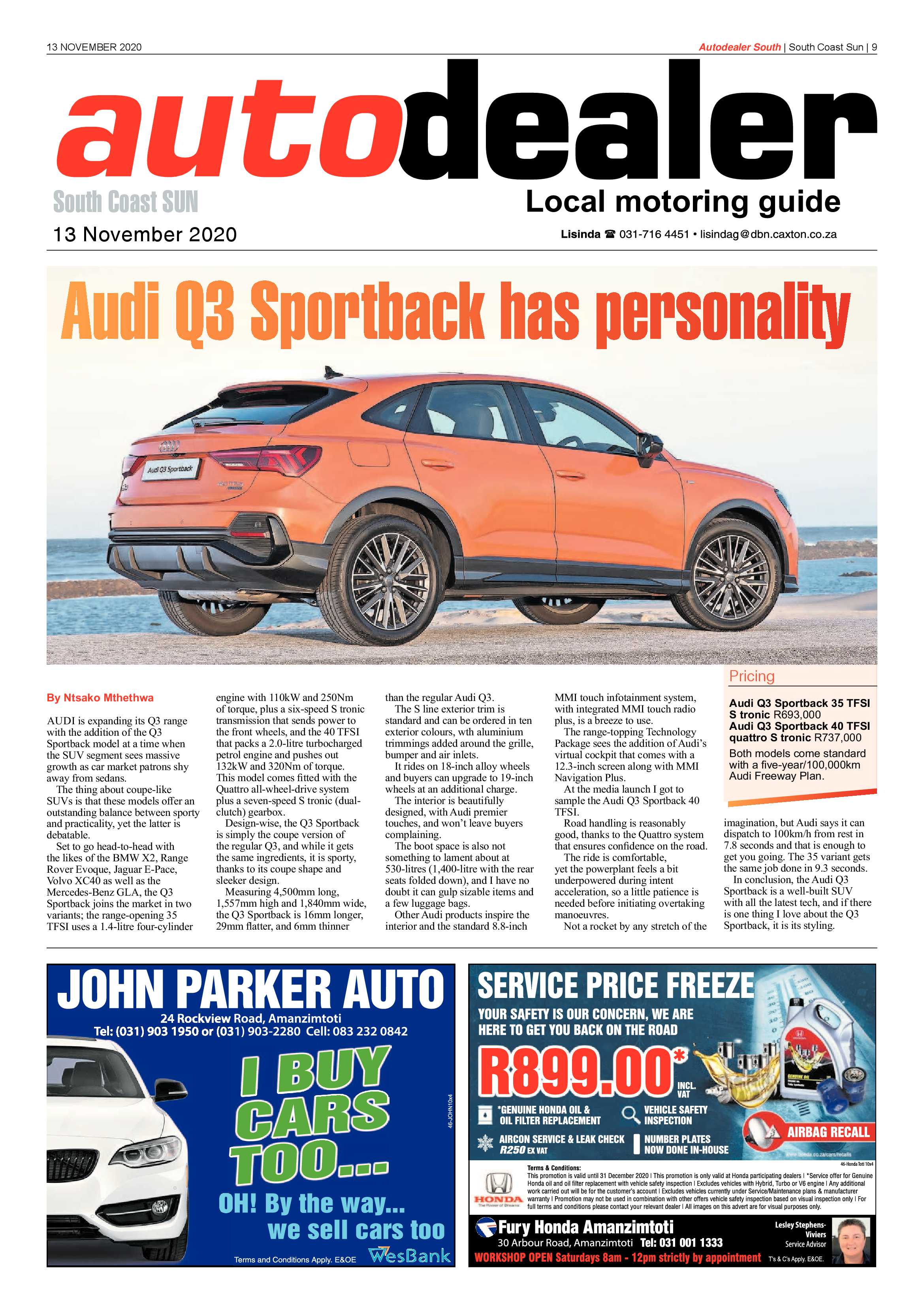 South Coast Sun 13 November 2020 page 9