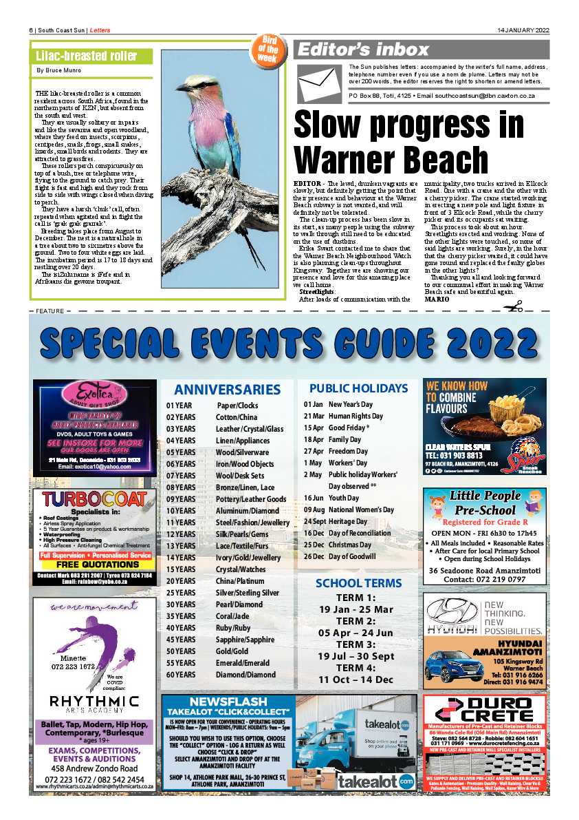 South Coast Sun 14 January 2022 page 6