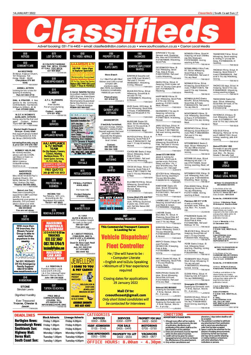 South Coast Sun 14 January 2022 page 7