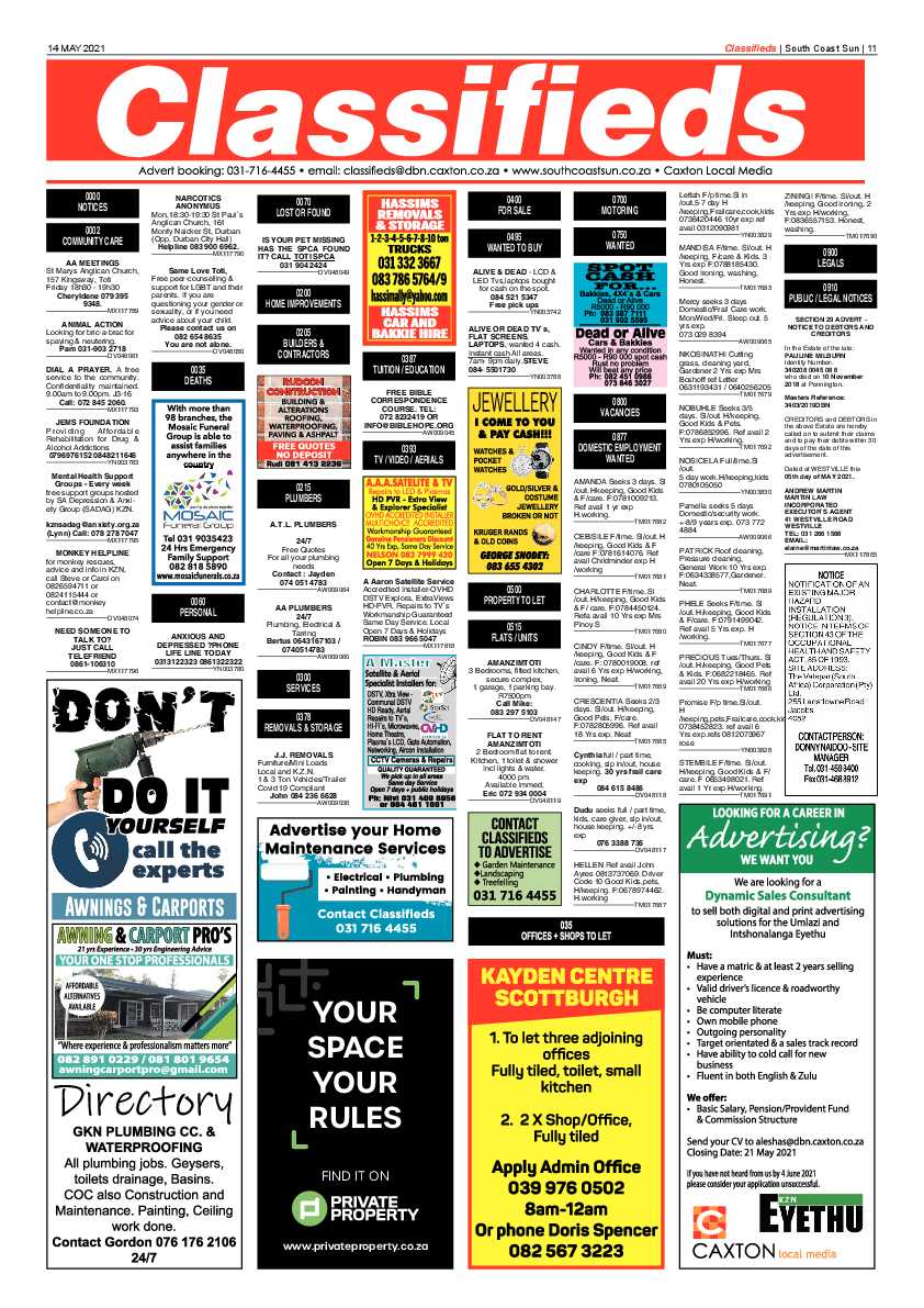 South Coast Sun 14 May 2021 page 11