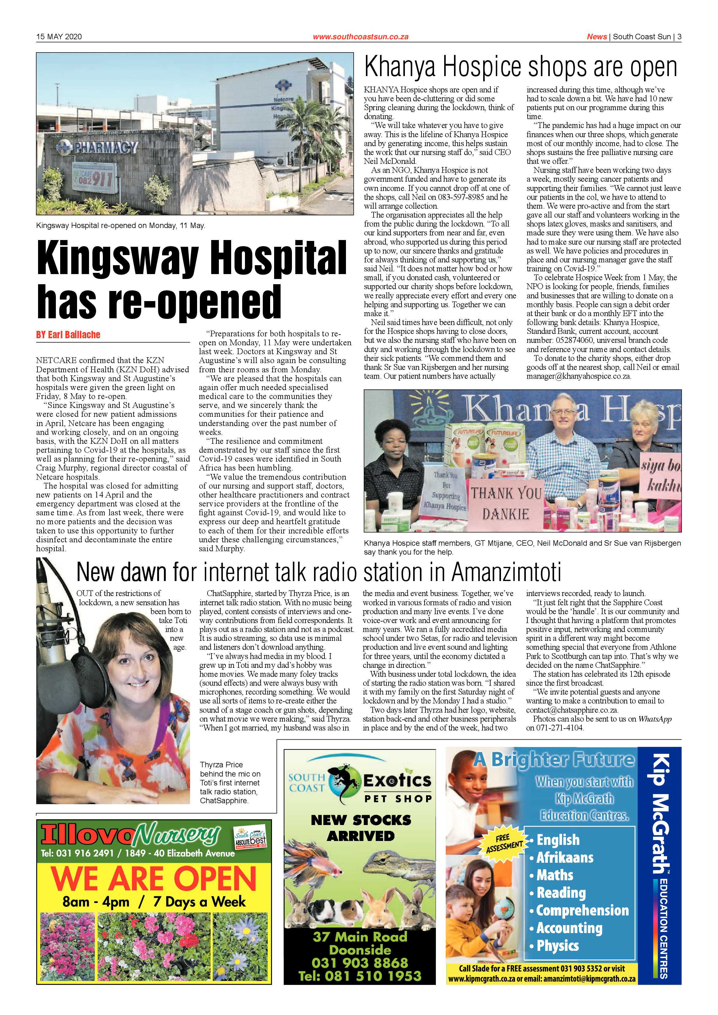 South Coast Sun 15 May 2020 page 3