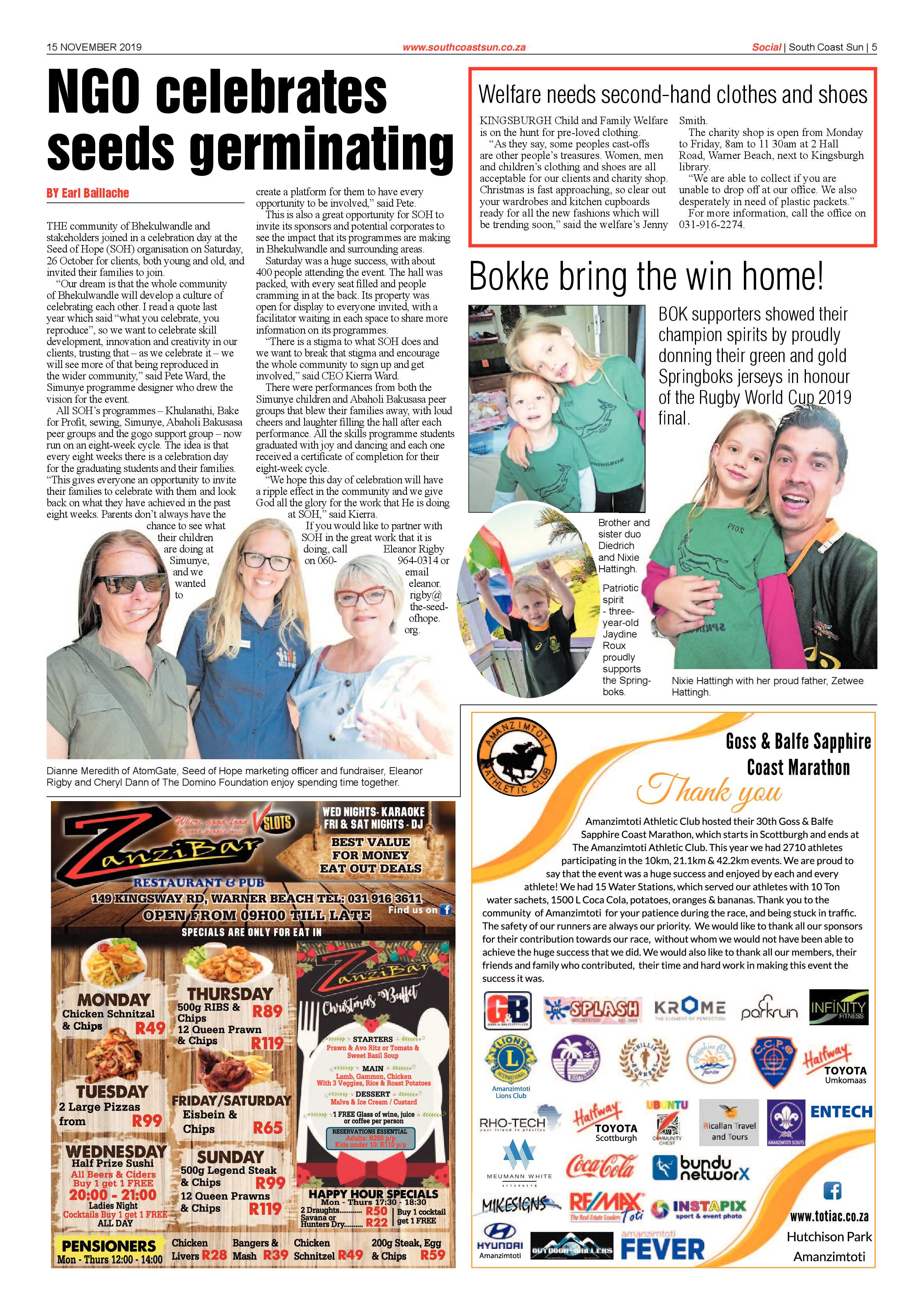 South Coast Sun 15 November 2019 page 5