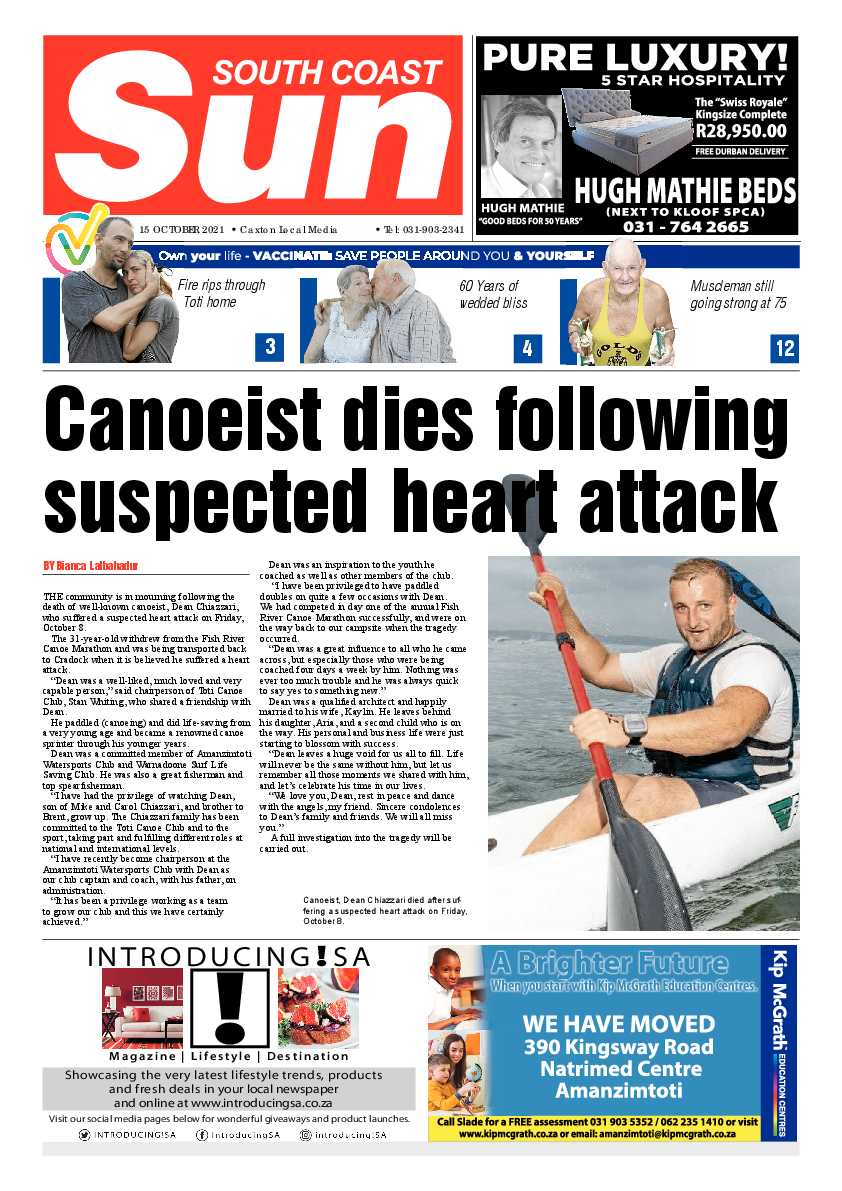 South Coast Sun 15 October 2021 page 1