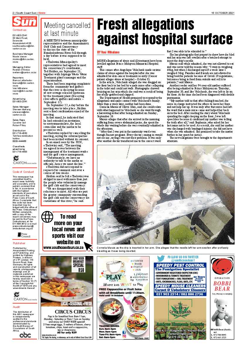 South Coast Sun 15 October 2021 page 2