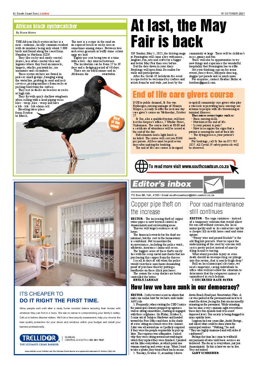 South Coast Sun 15 October 2021 page 7
