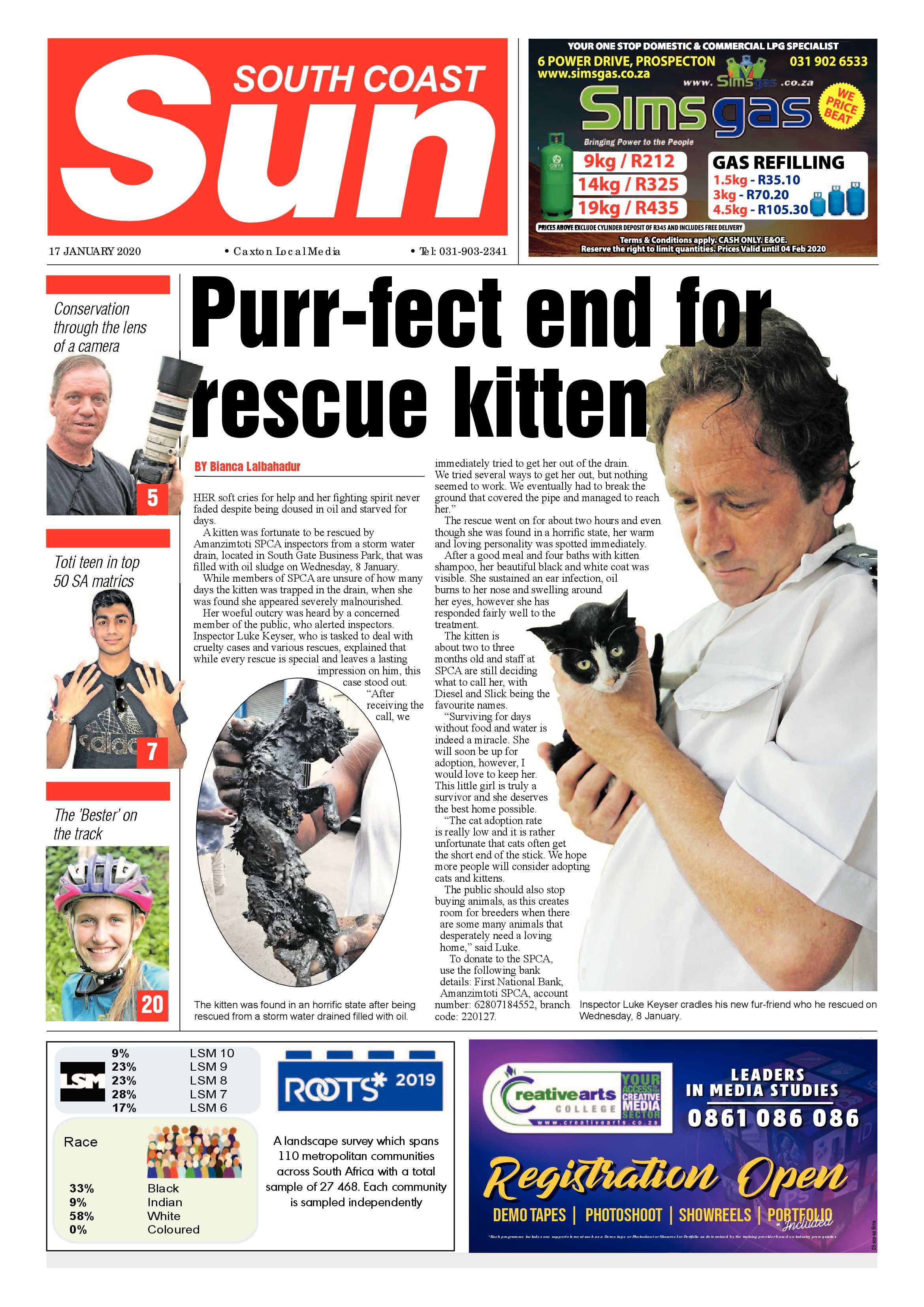 South Coast Sun 17 Januray 2020 page 1