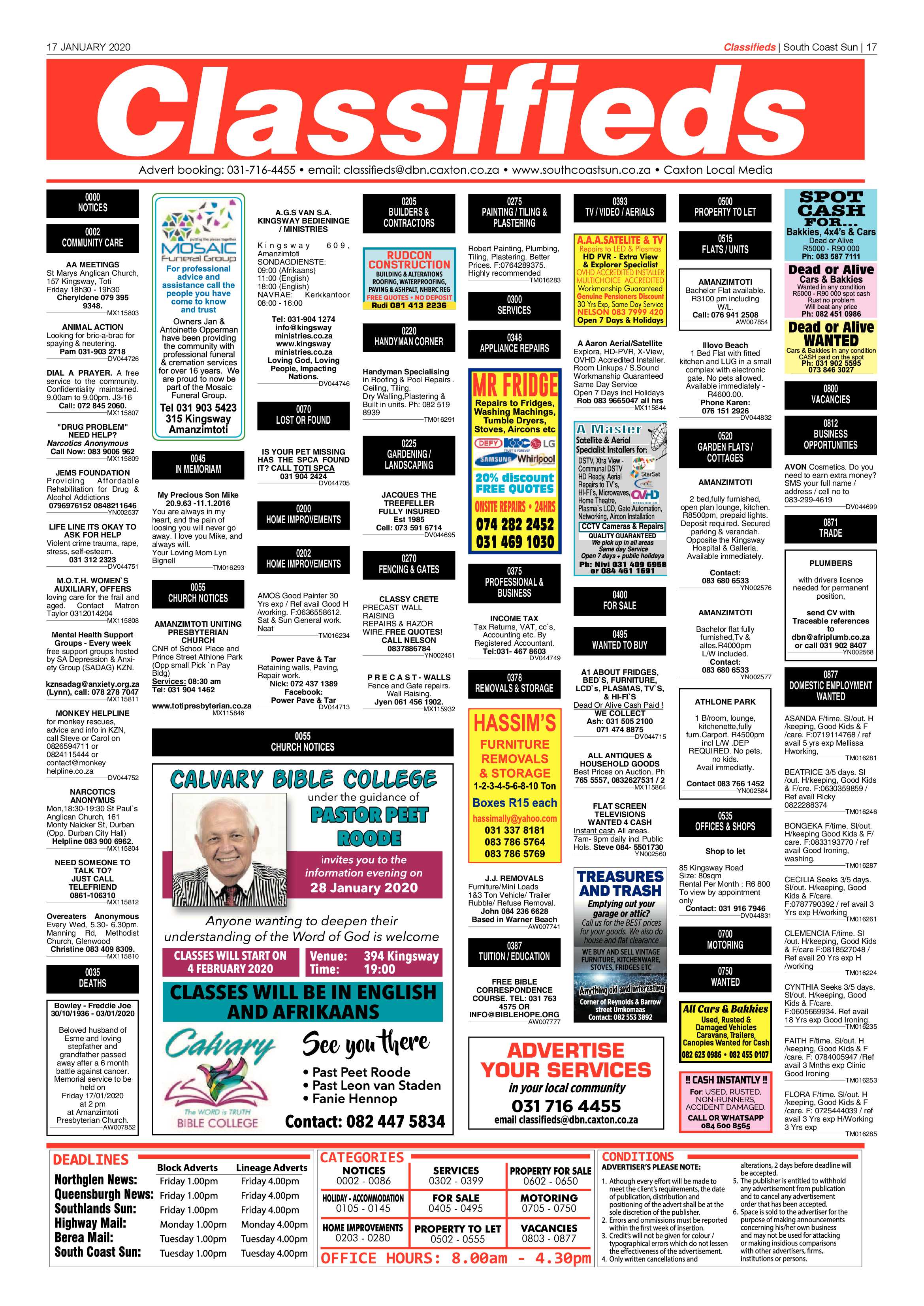 South Coast Sun 17 Januray 2020 page 17