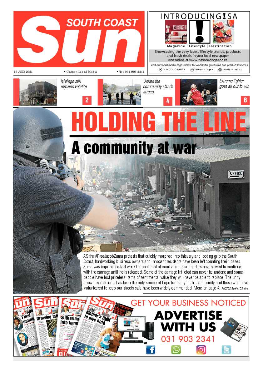 South Coast Sun 16 July 2021 page 1