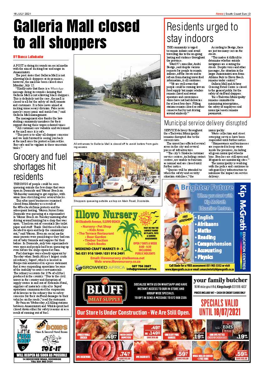 South Coast Sun 16 July 2021 page 3
