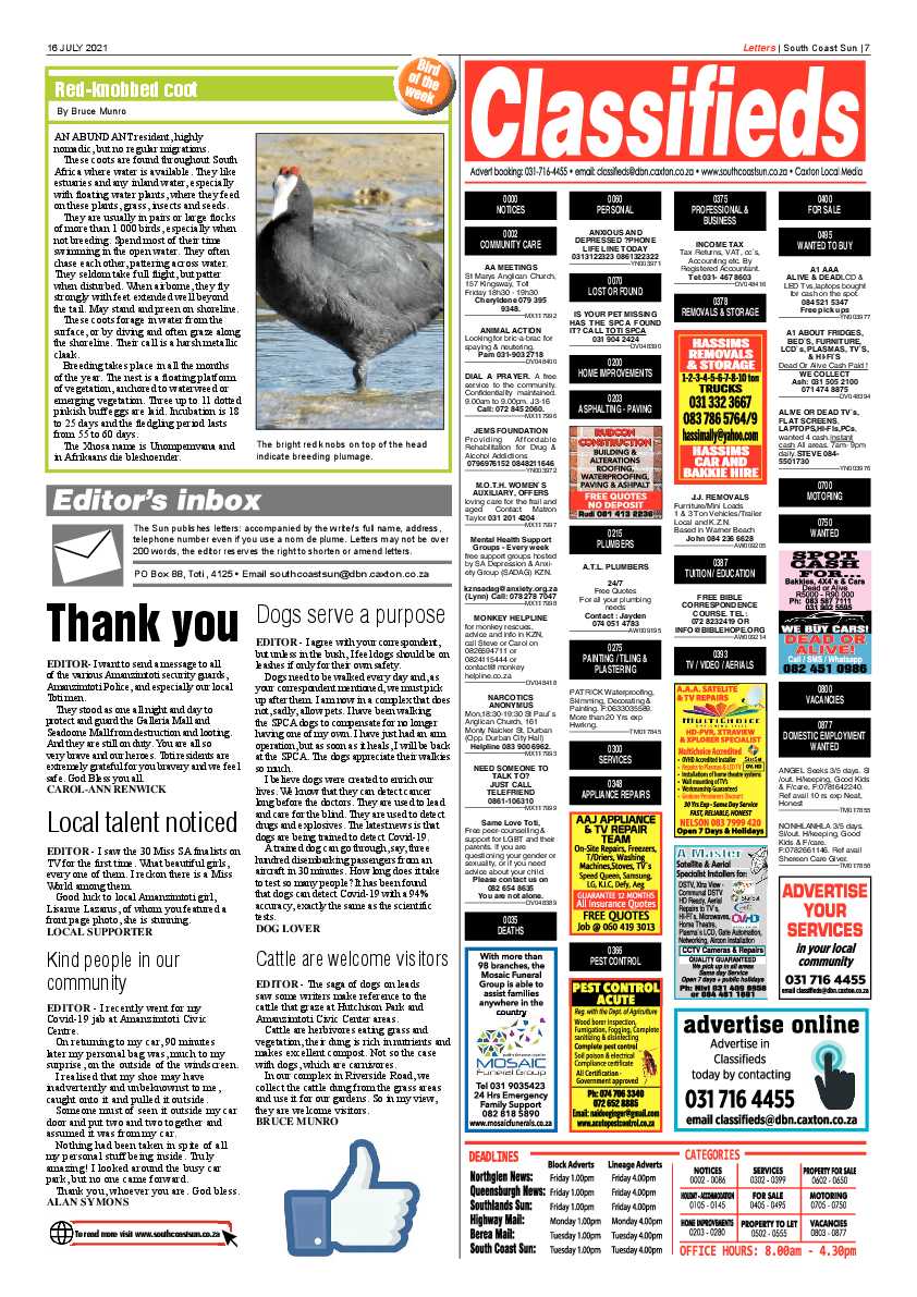 South Coast Sun 16 July 2021 page 7