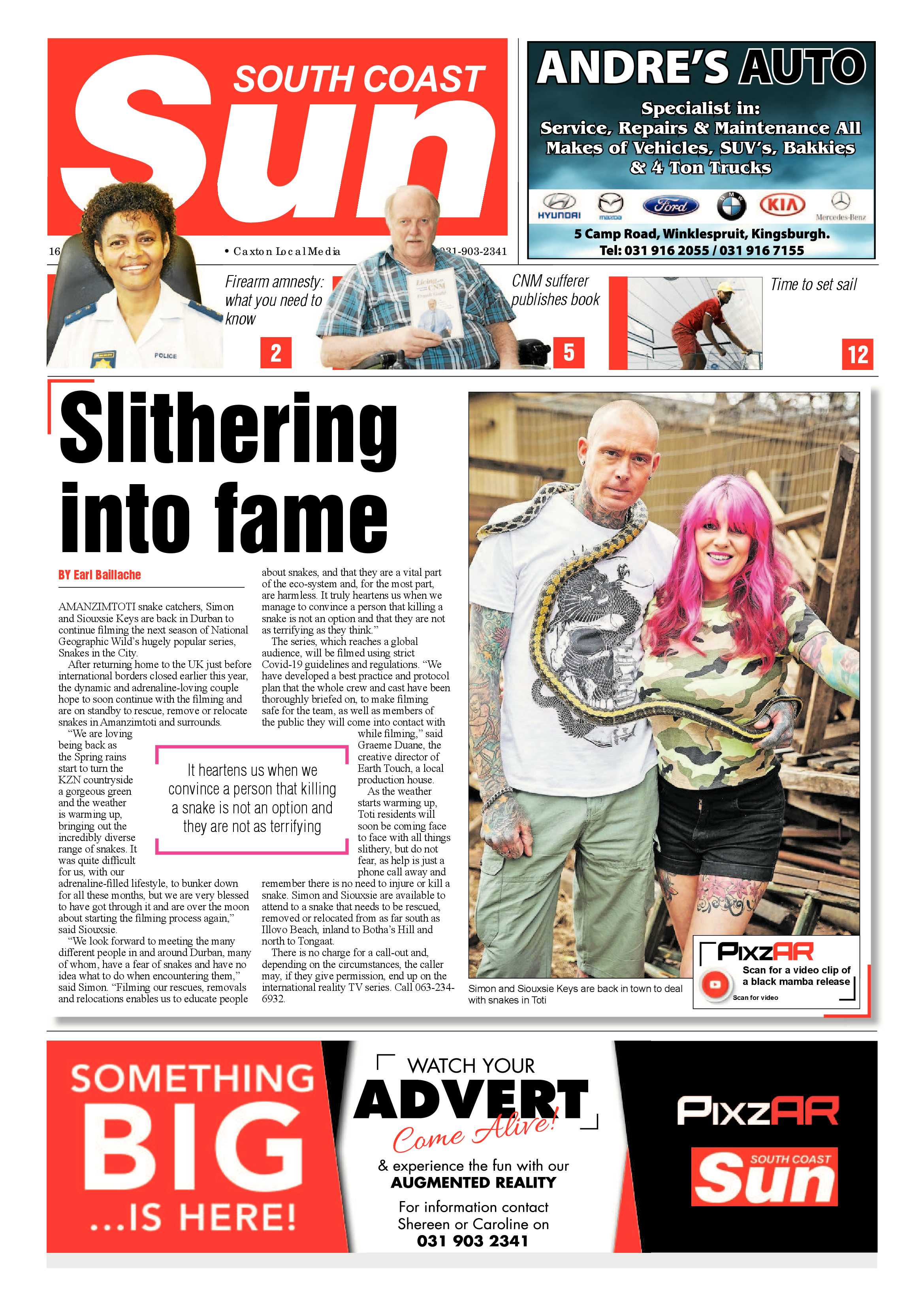 South Coast Sun 16 October 2020 page 1