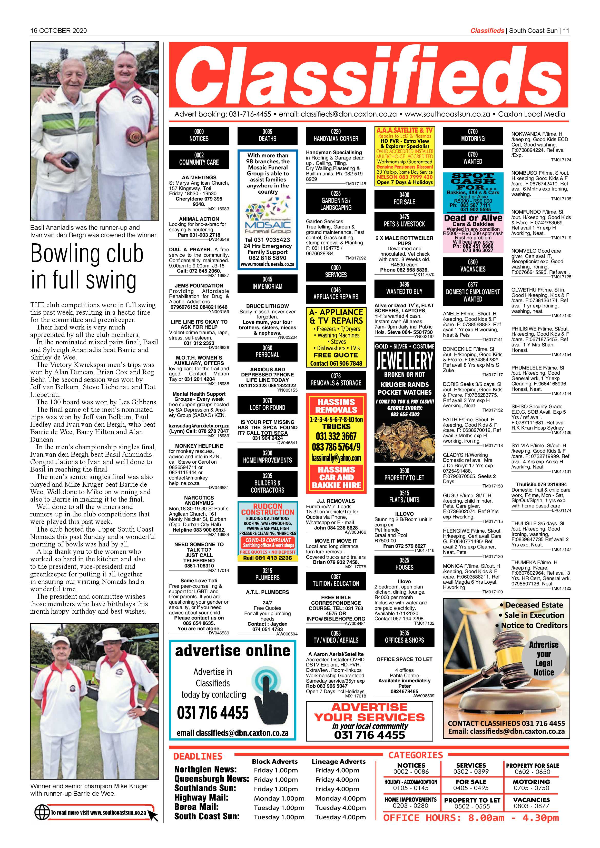 South Coast Sun 16 October 2020 page 11
