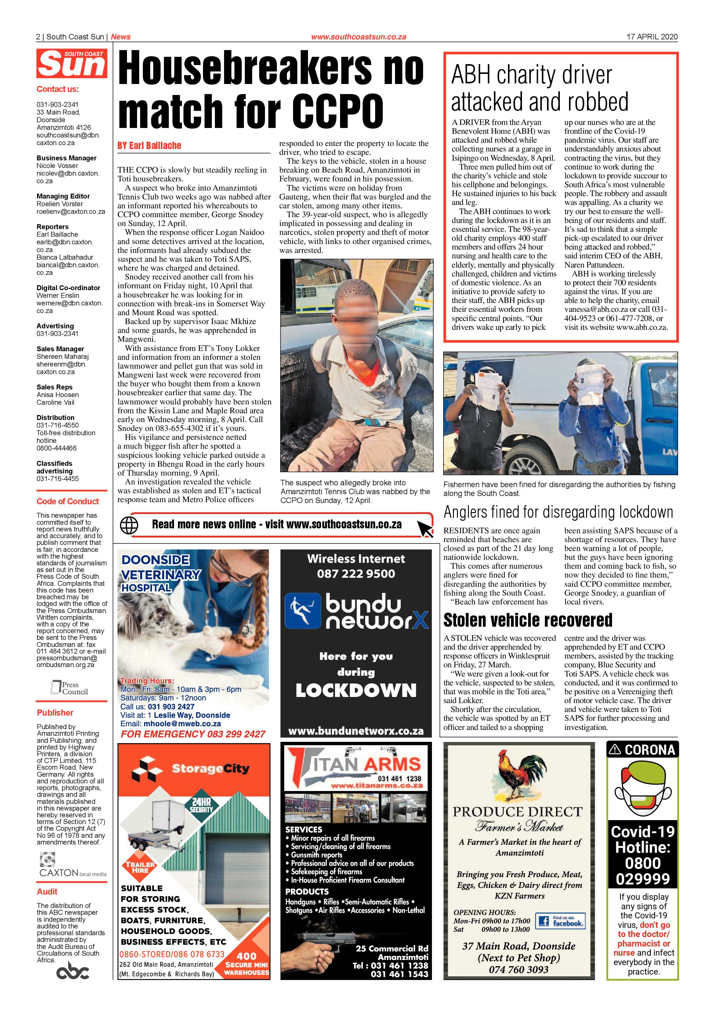 South Coast Sun 17 April 2020 page 2