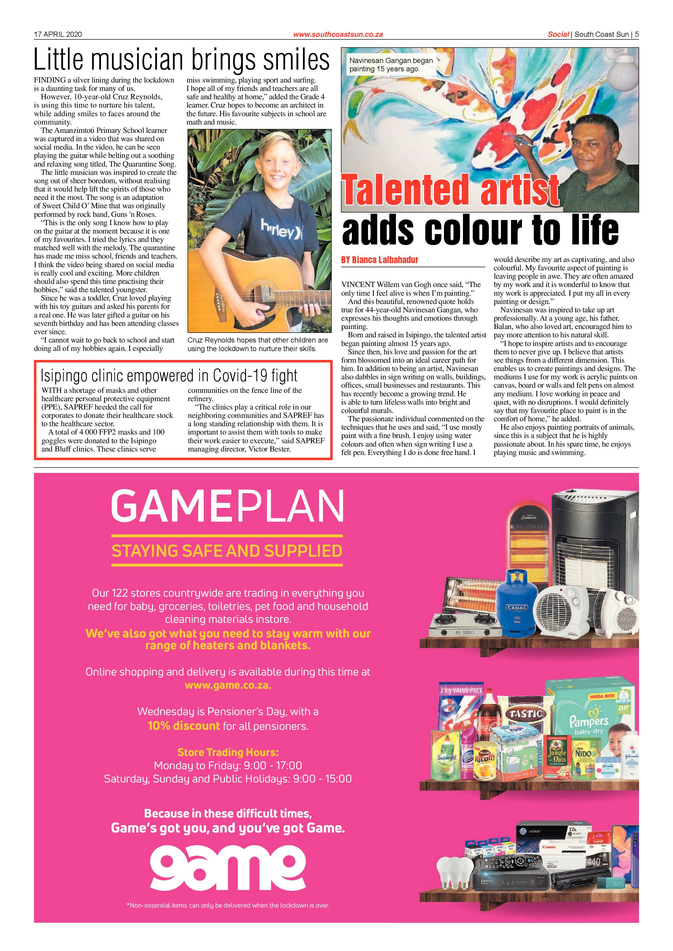 South Coast Sun 17 April 2020 page 5