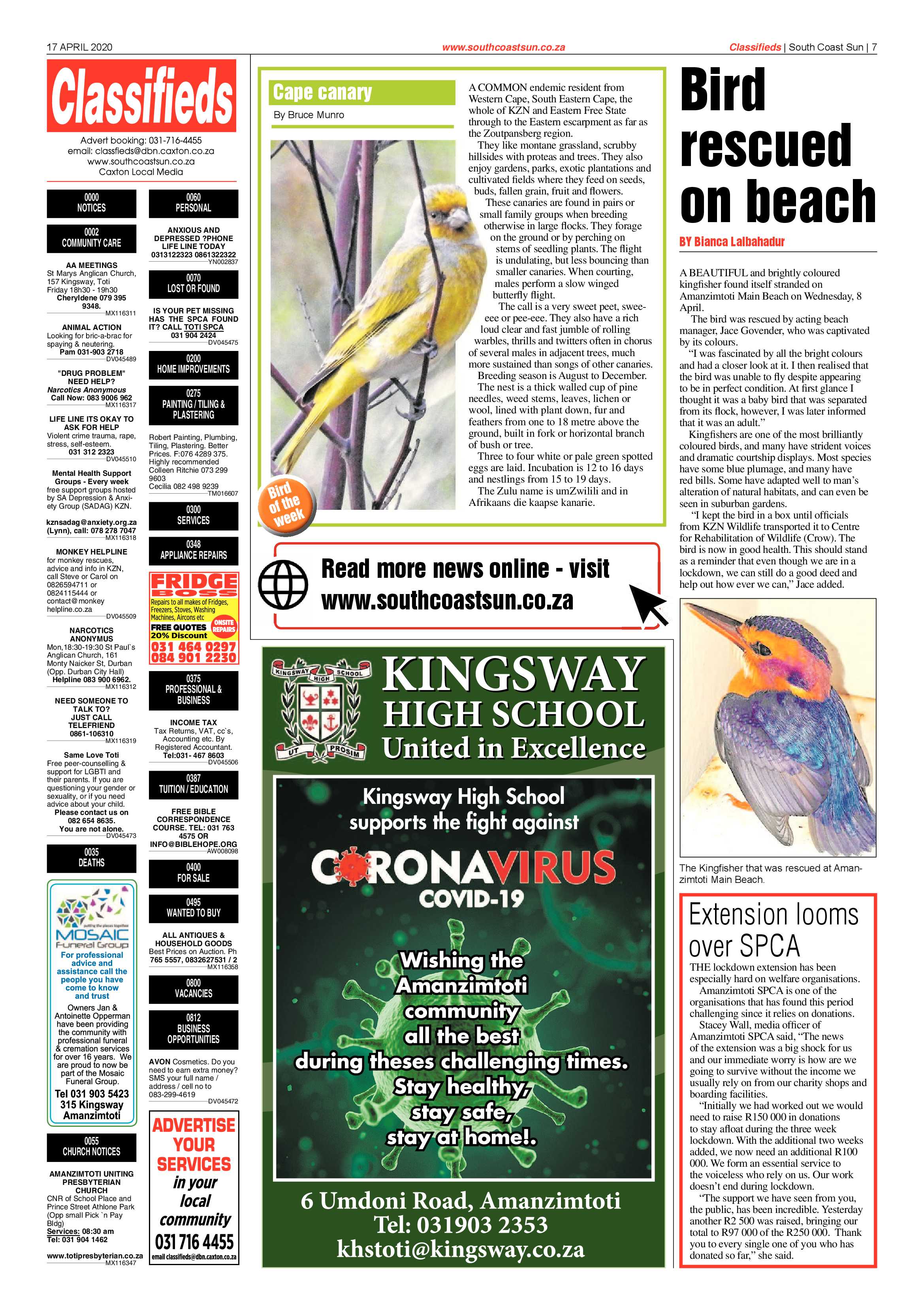 South Coast Sun 17 April 2020 page 7