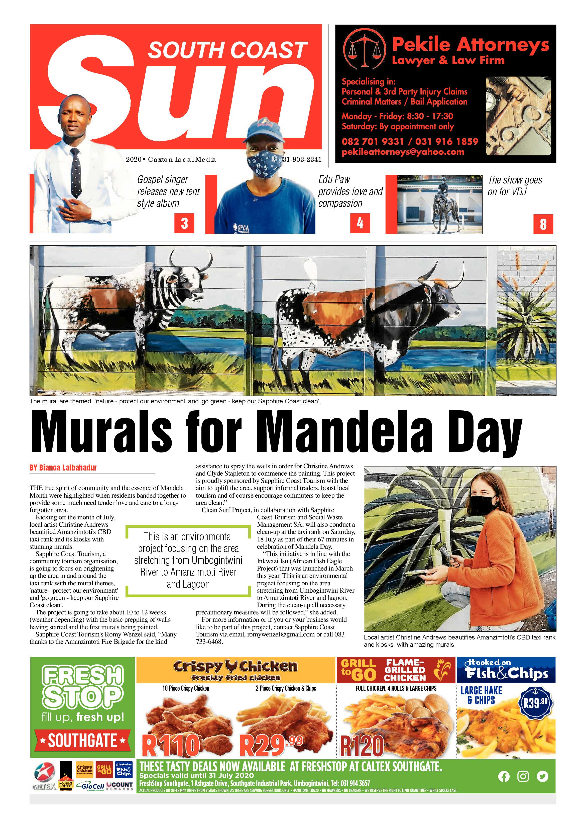 South Coast Sun 17 July 2020 page 1