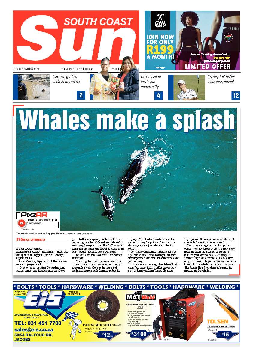 South Coast Sun 17 September  2021 page 1