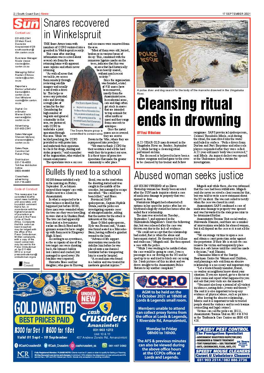 South Coast Sun 17 September  2021 page 2