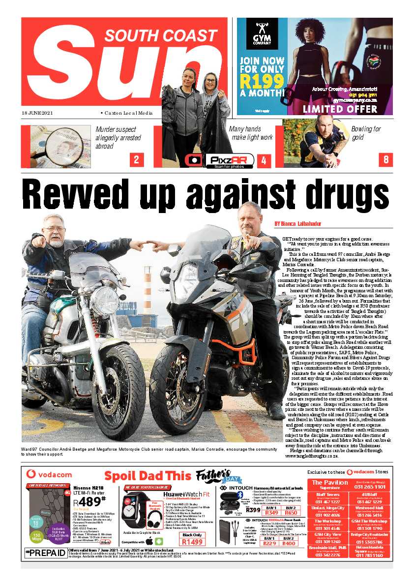 South Coast Sun 18 June 2021 page 1