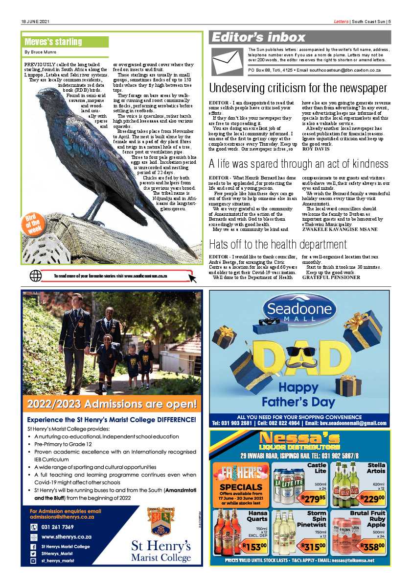 South Coast Sun 18 June 2021 page 5