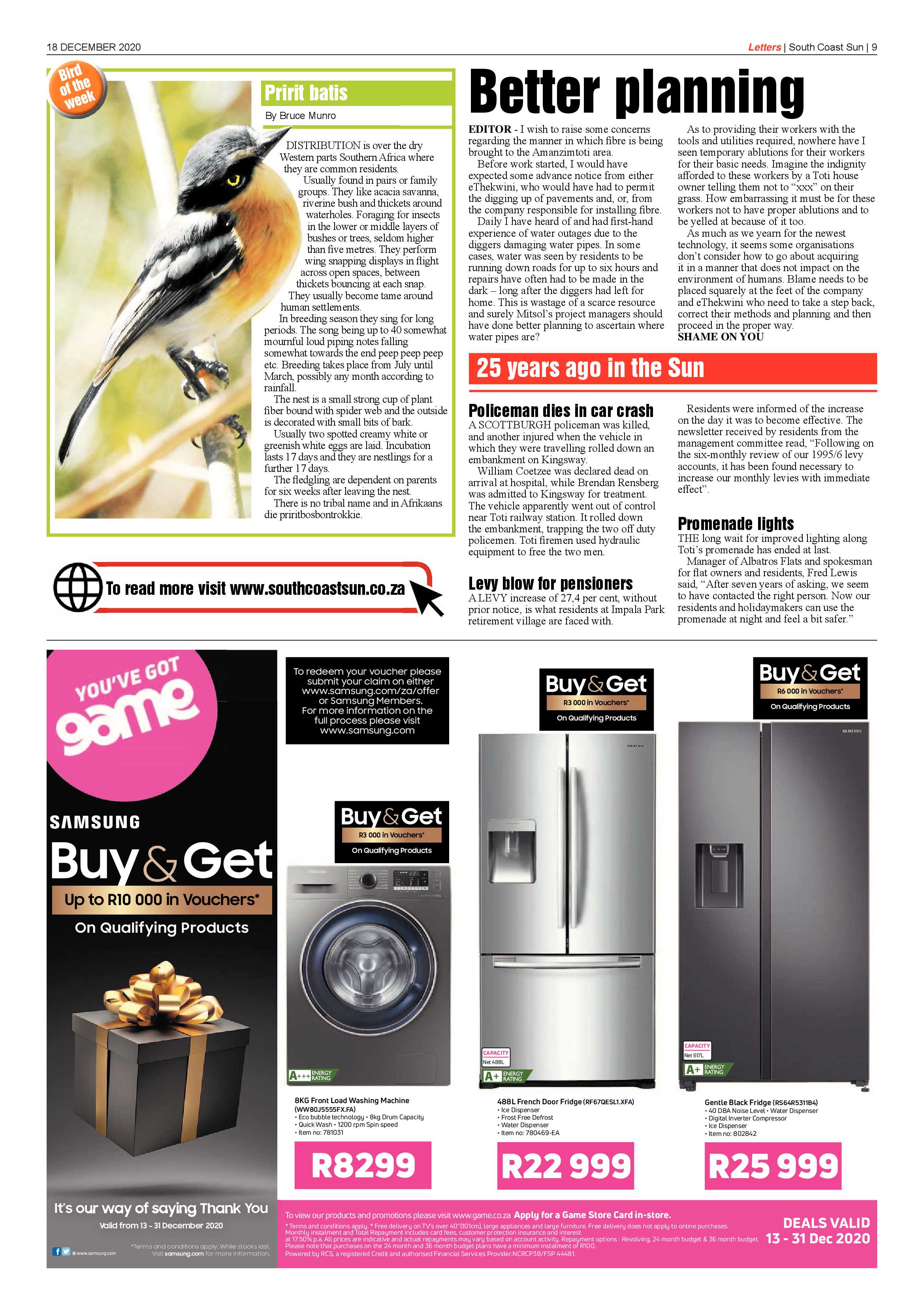 South Coast Sun 18 November 2020 page 13