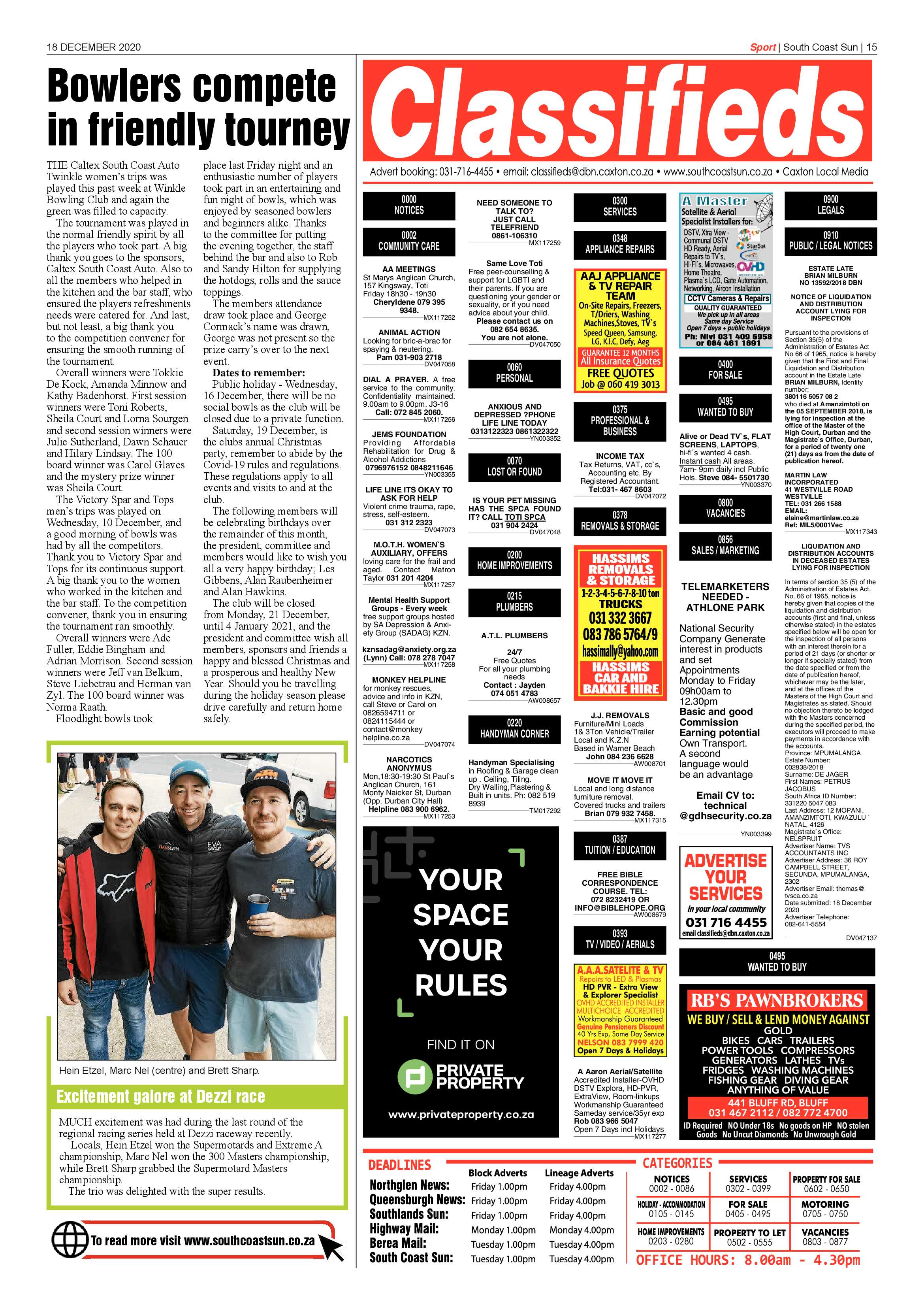 South Coast Sun 18 November 2020 page 19
