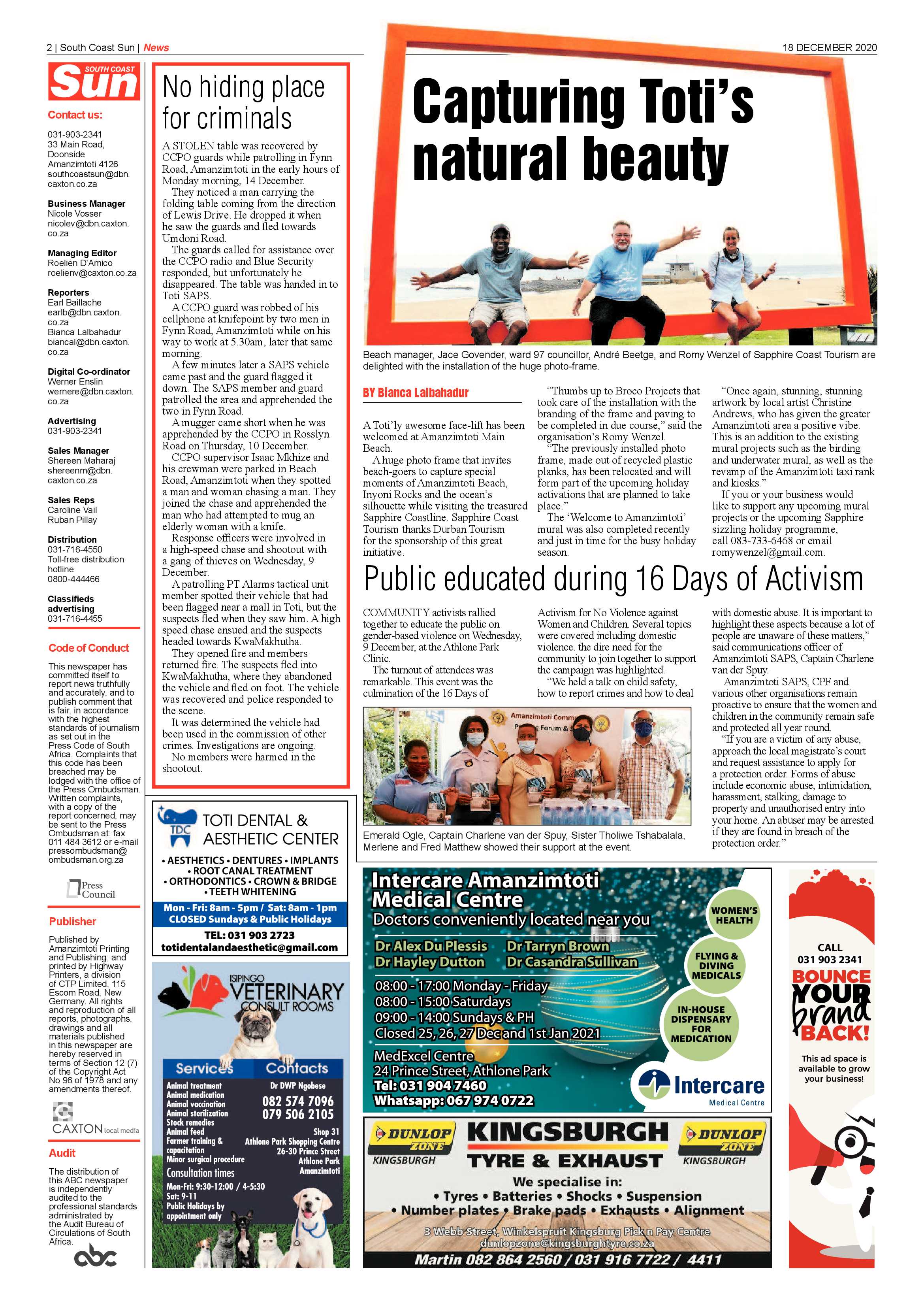 South Coast Sun 18 November 2020 page 2